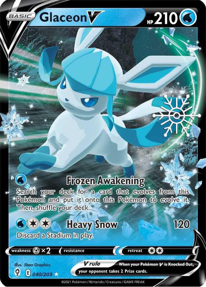 Glaceon V [Snowflake Stamp]