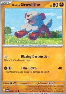 Hisuian Growlithe - 099/167 - Common - Twilight Masquerade