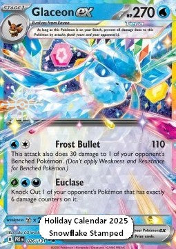 Glaceon ex [Holiday Calendar] - 26/131 - Promo - Prismatic Evolutions
