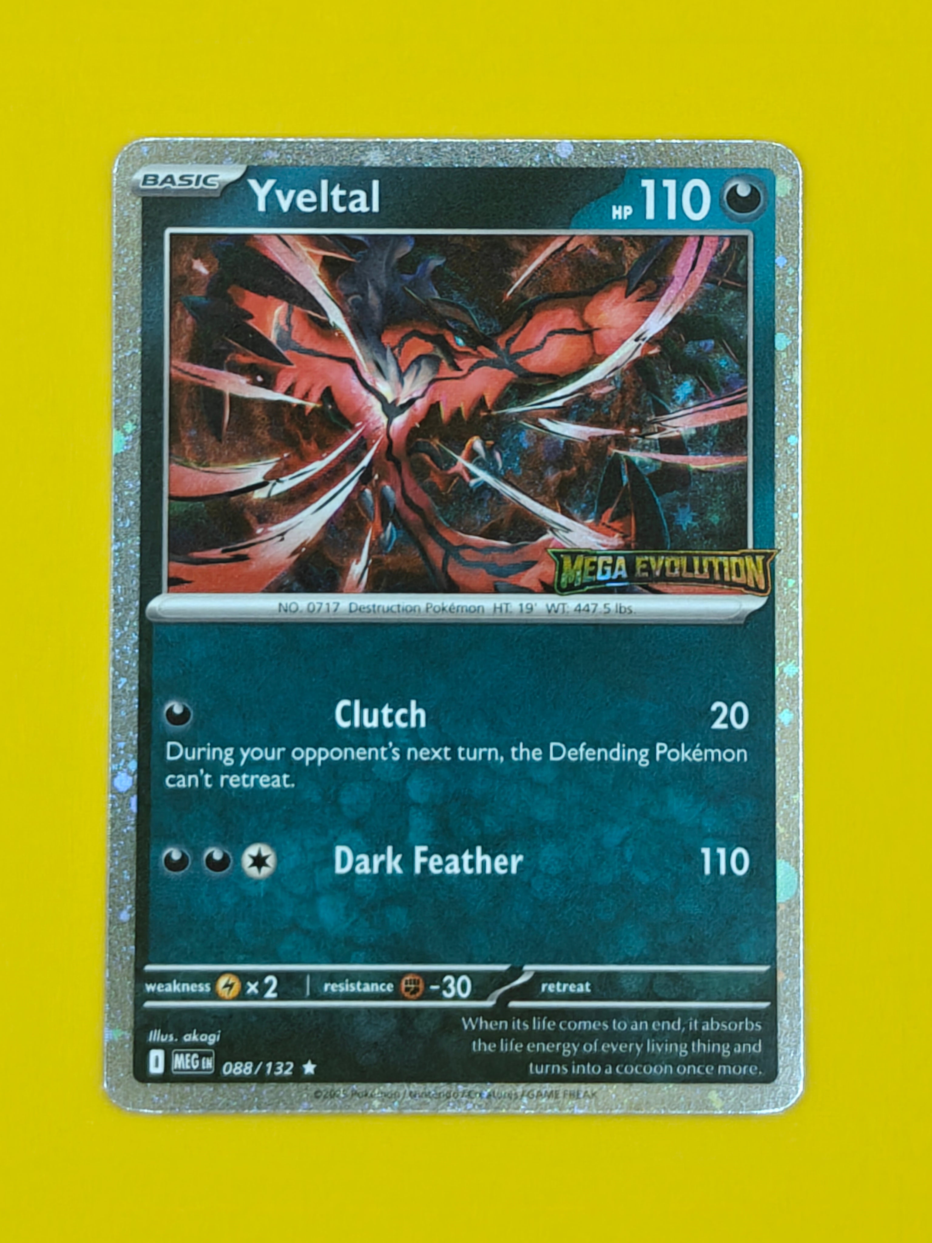 Yveltal Stamped Holo - Mega Evolution: Base Set