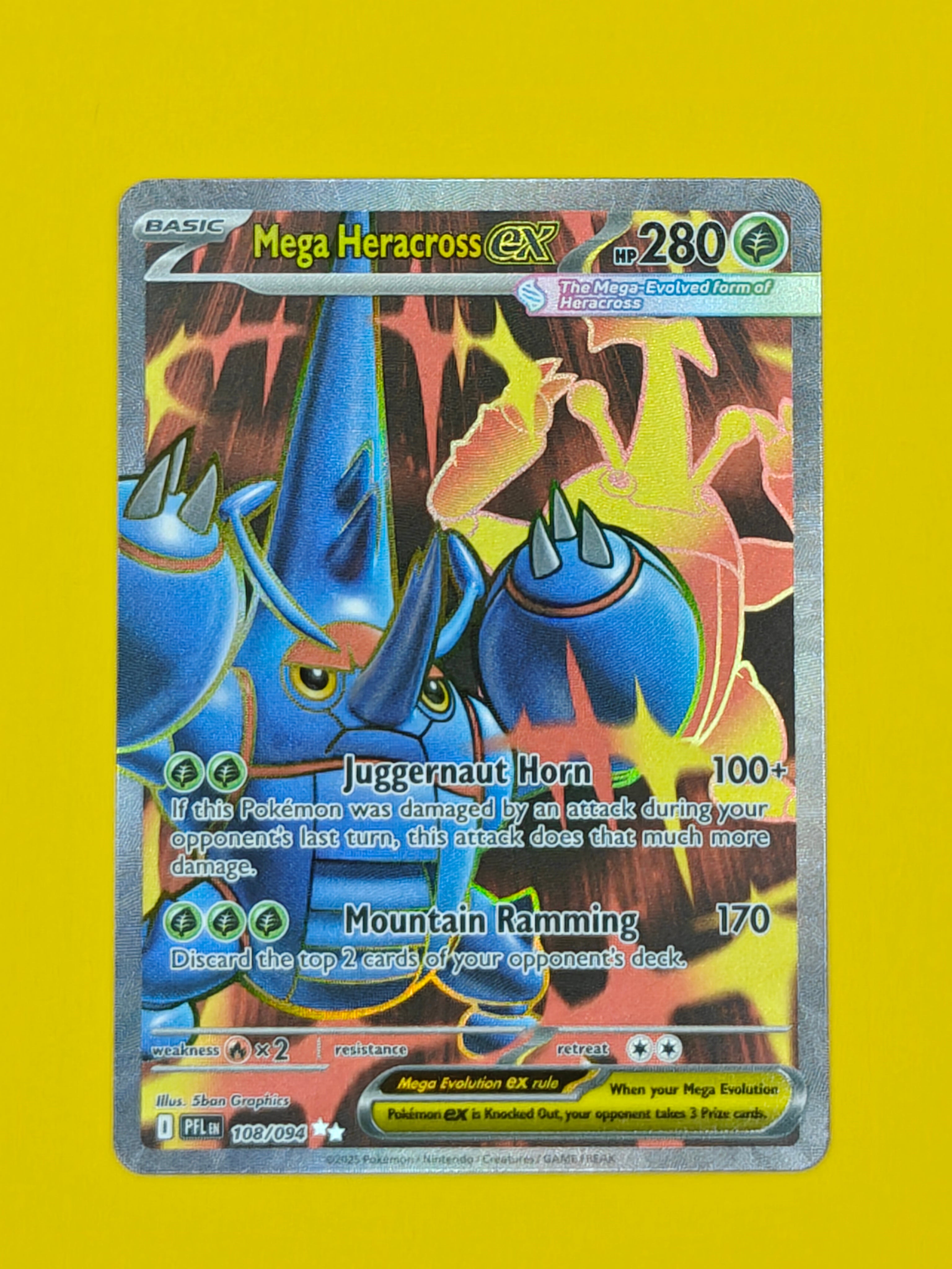 Mega Heracross ex Full Art - Phantasmal Flames