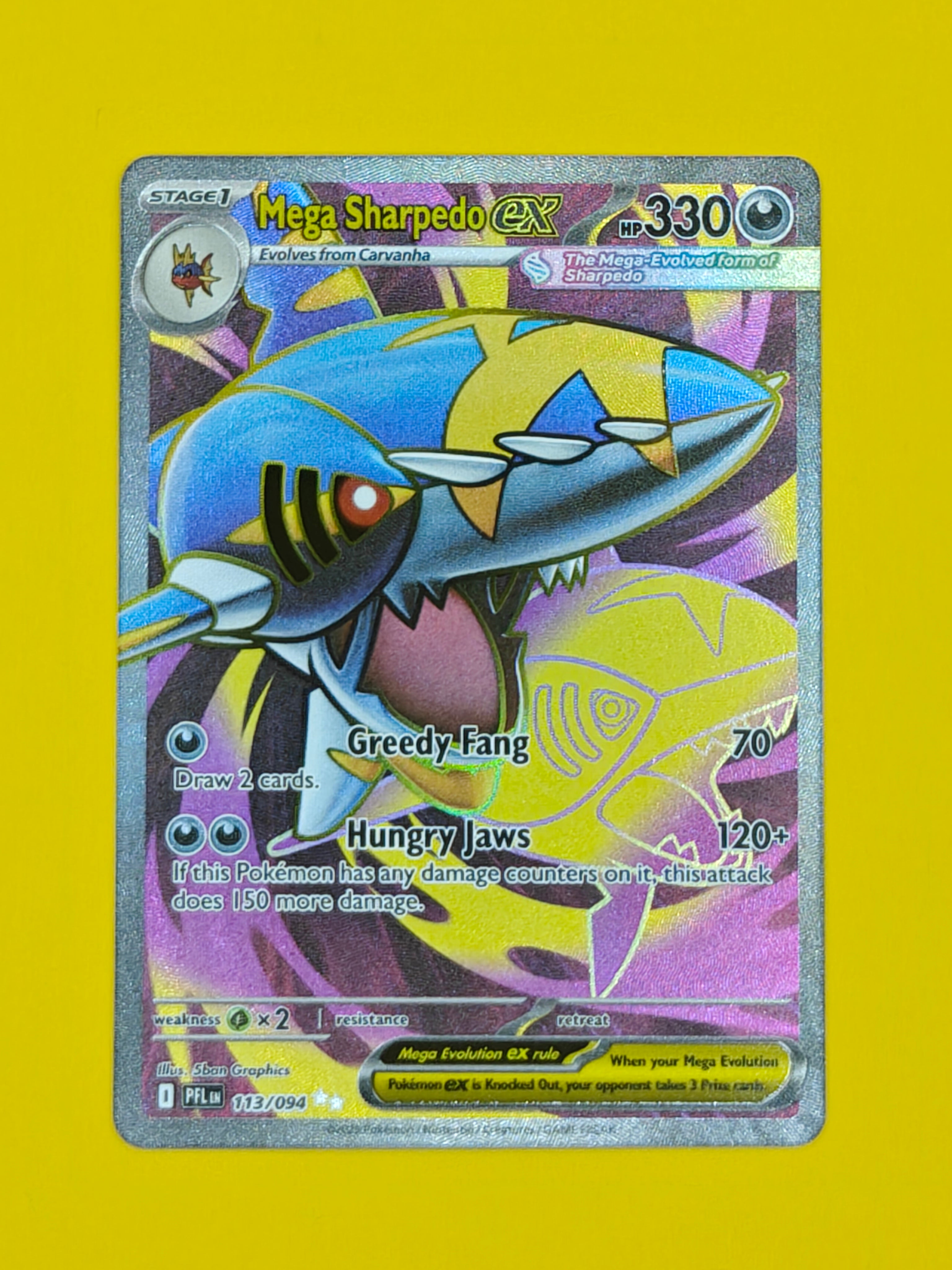 Mega Sharpedo ex Full Art - Phantasmal Flames