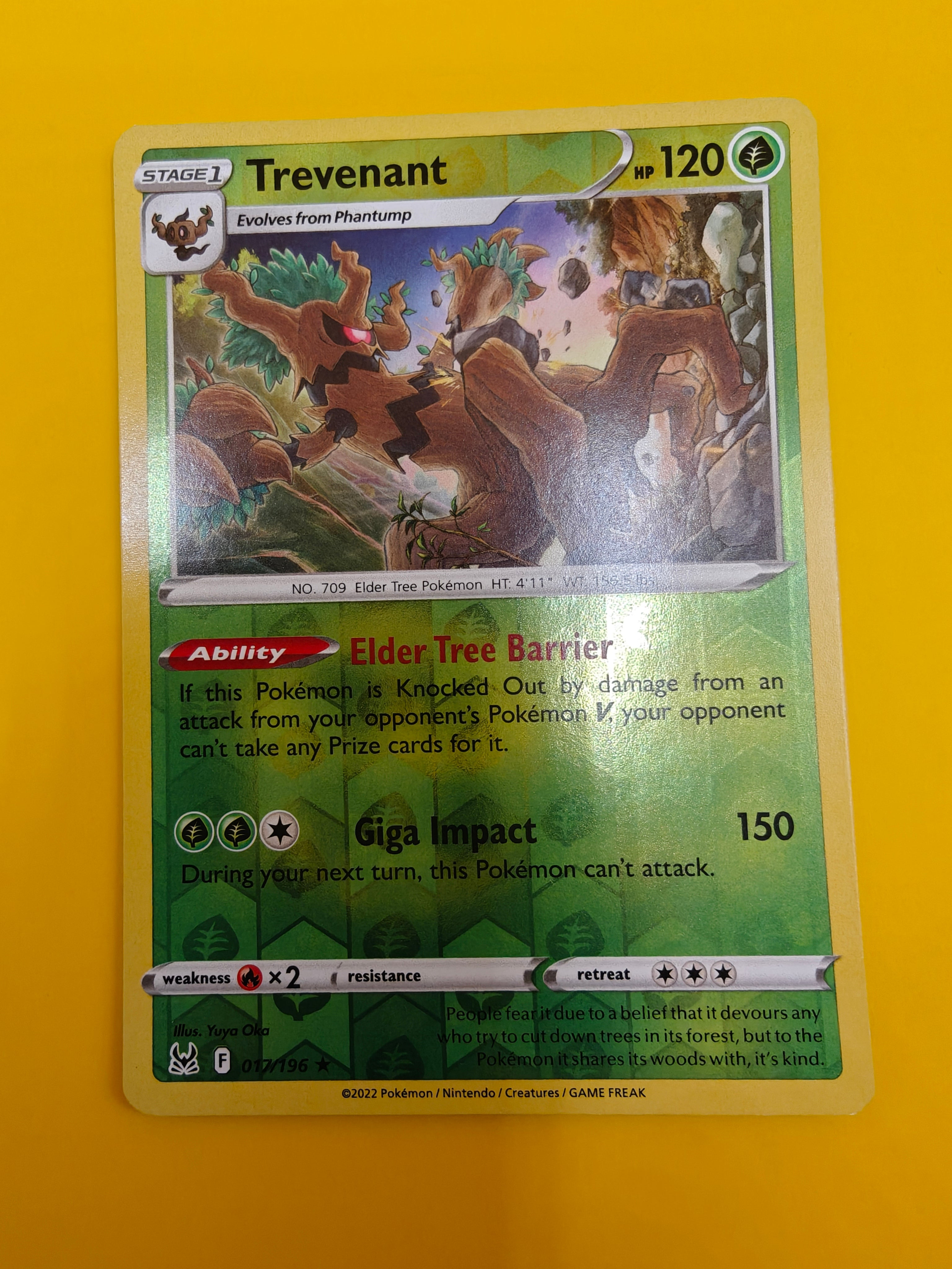 Trevenant Reverse Holo - Lost Origin