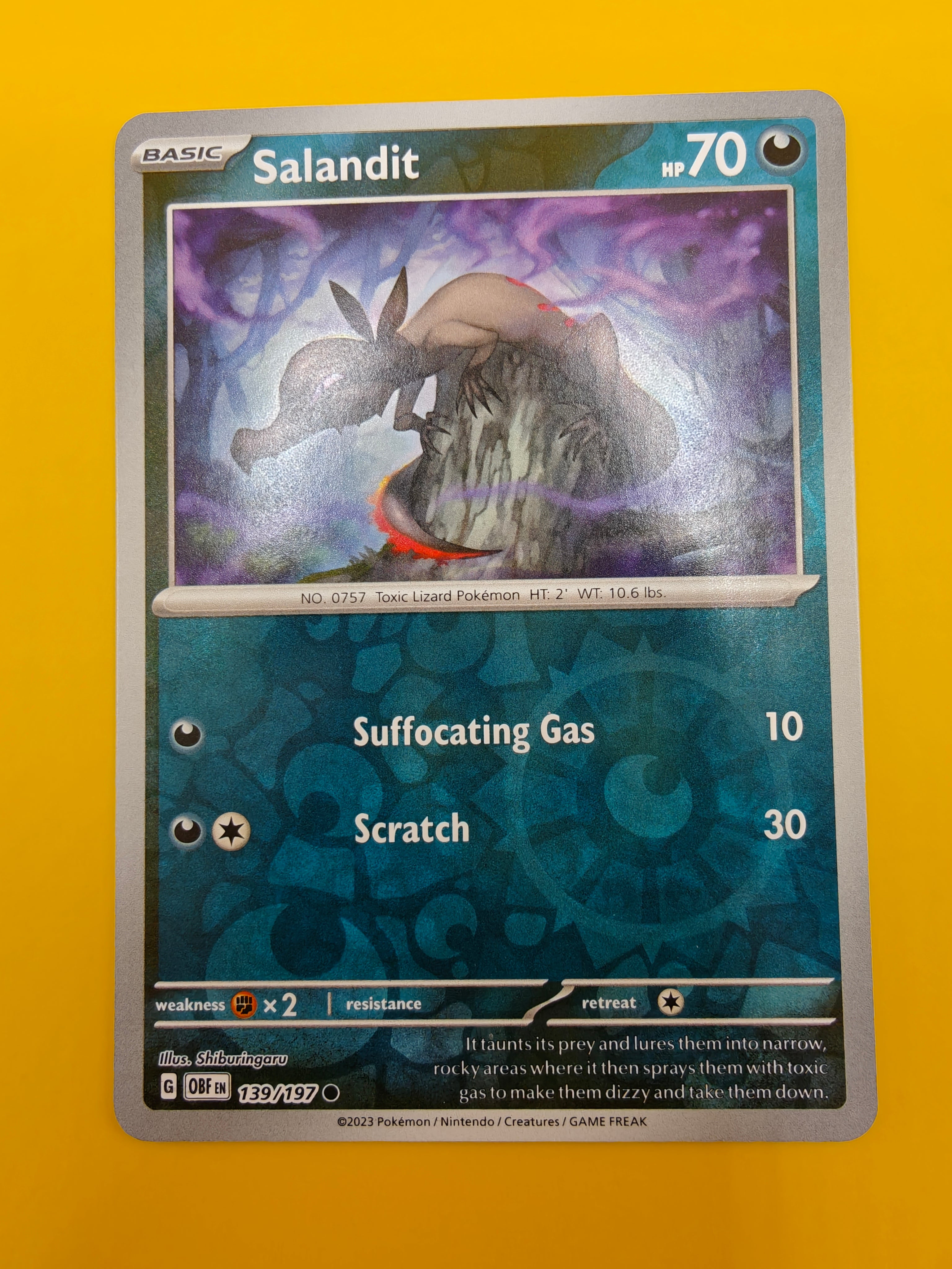 Salandit Reverse Holo - Obsidian Flames