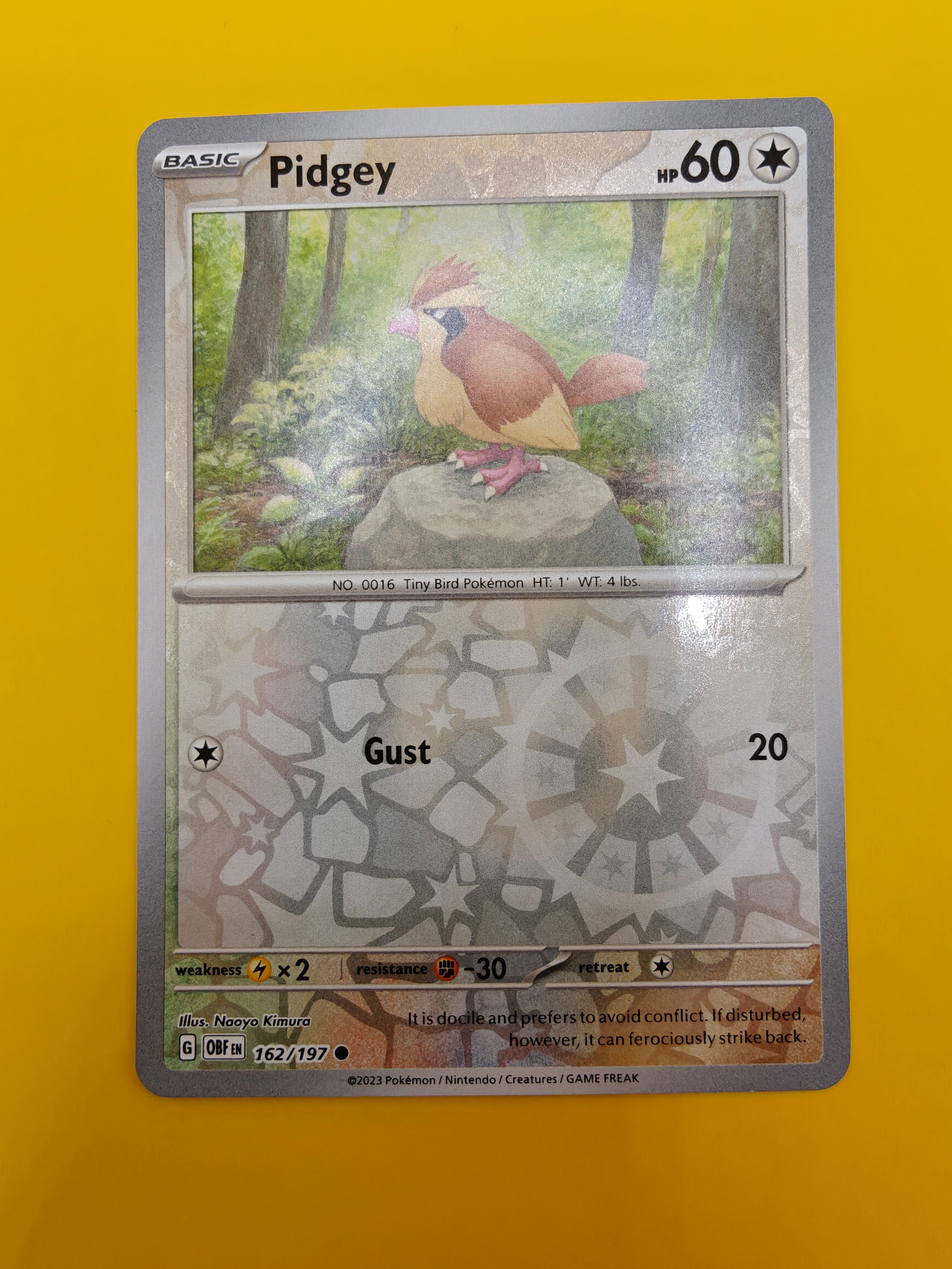 Pidgey Reverse Holo - Obsidian Flames