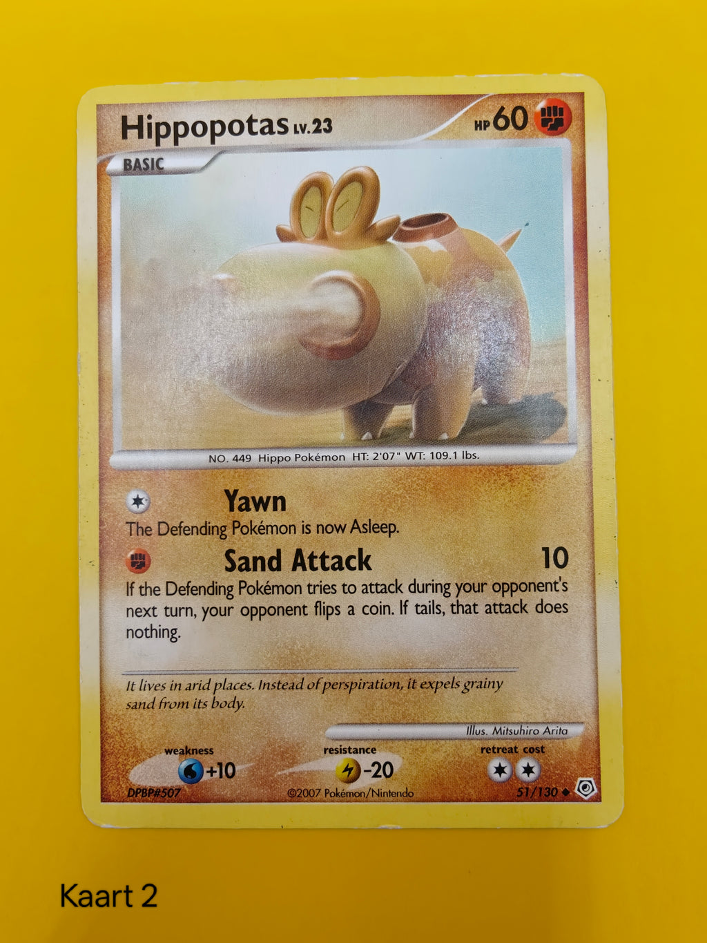 Hippopotas Lv.23 - Diamond & Pearl Base Set