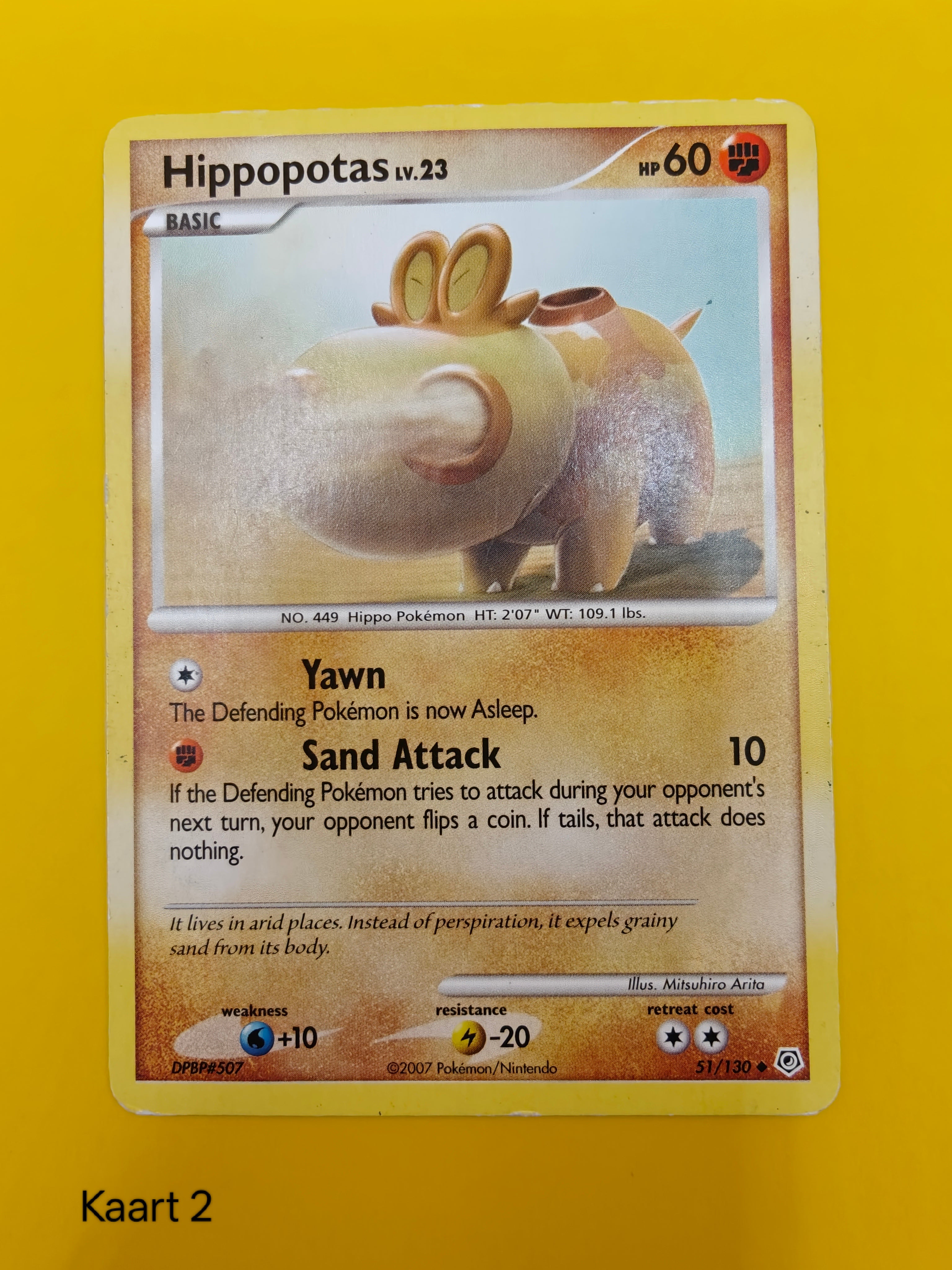 Hippopotas Lv.23 - Diamond & Pearl Base Set