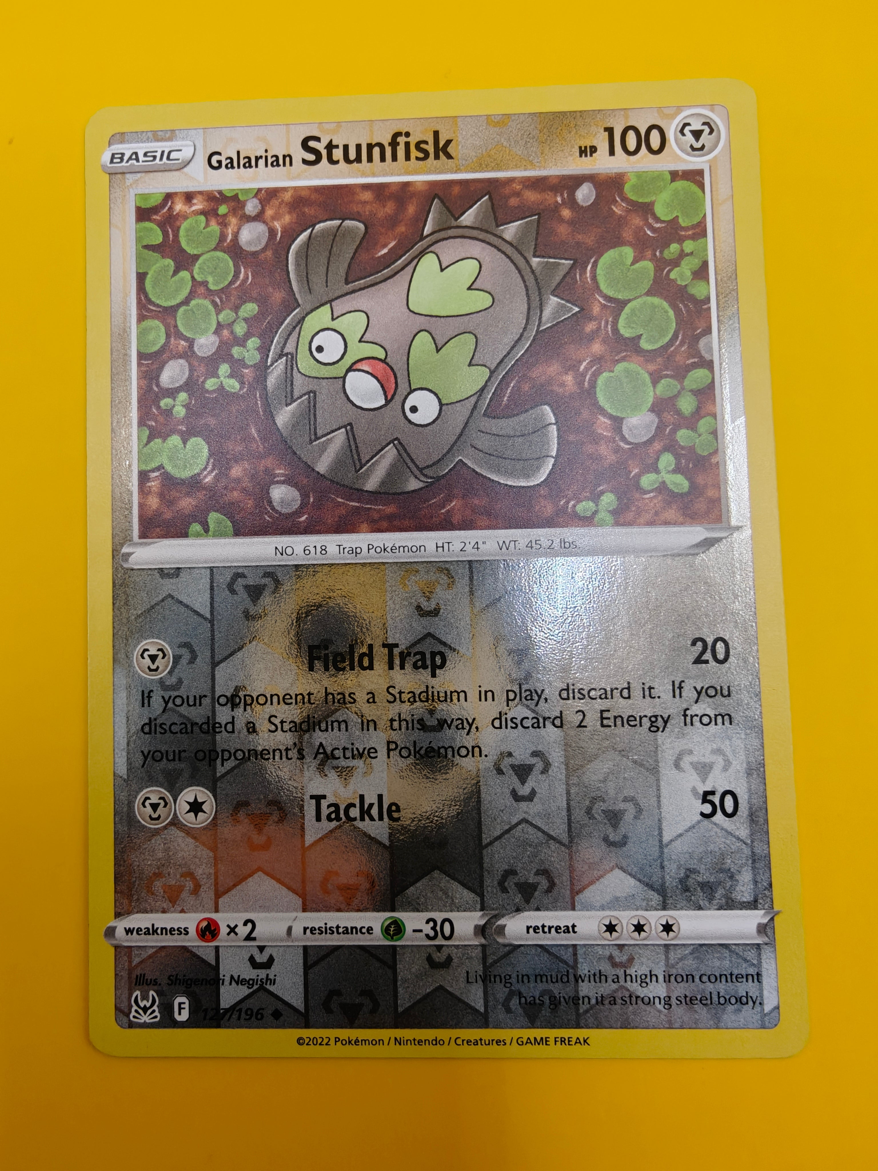 Galarian Stunfisk Reverse Holo - Lost Origin
