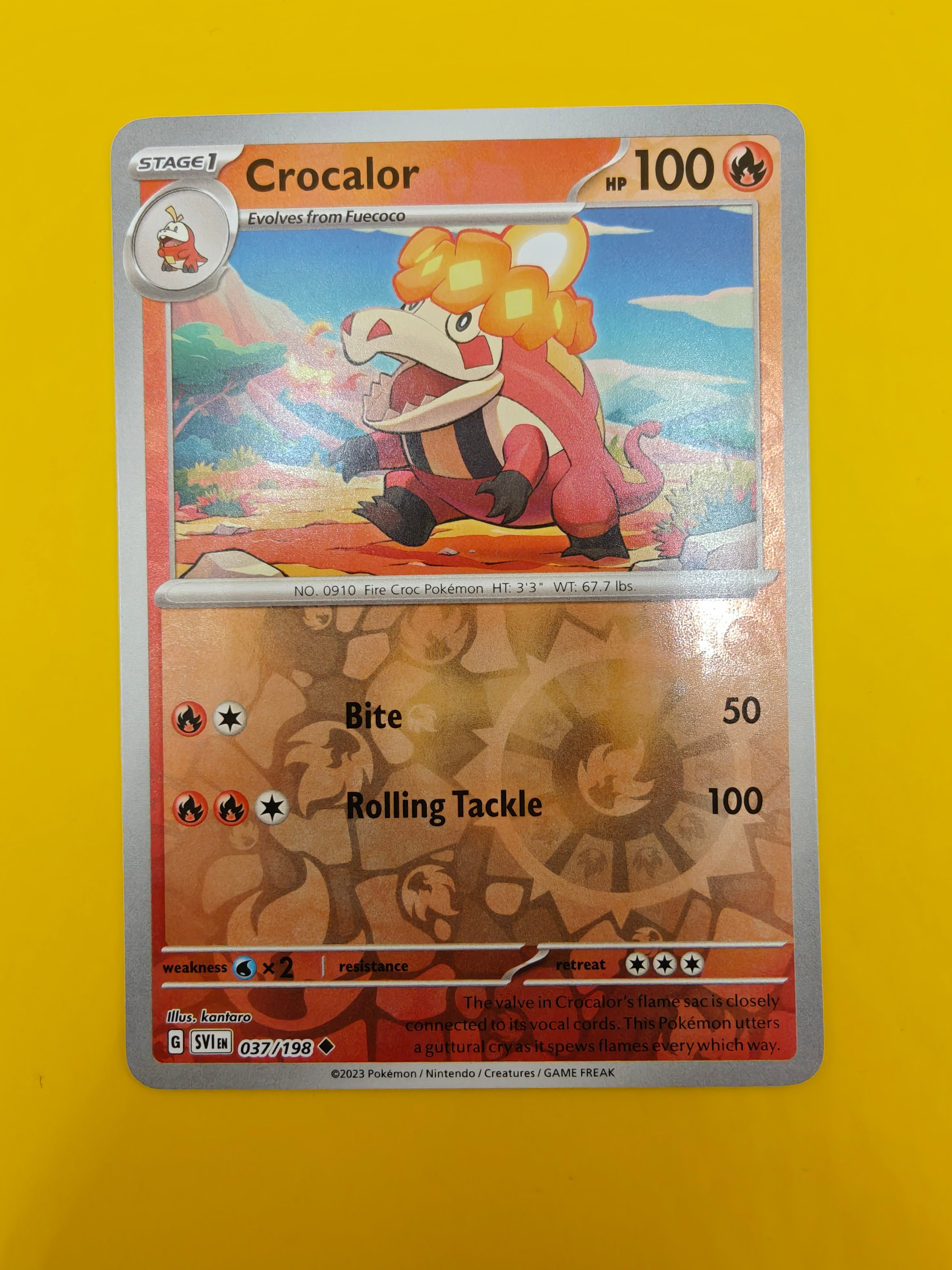 Crocalor Reverse Holo - Scarlet & Violet Base Set