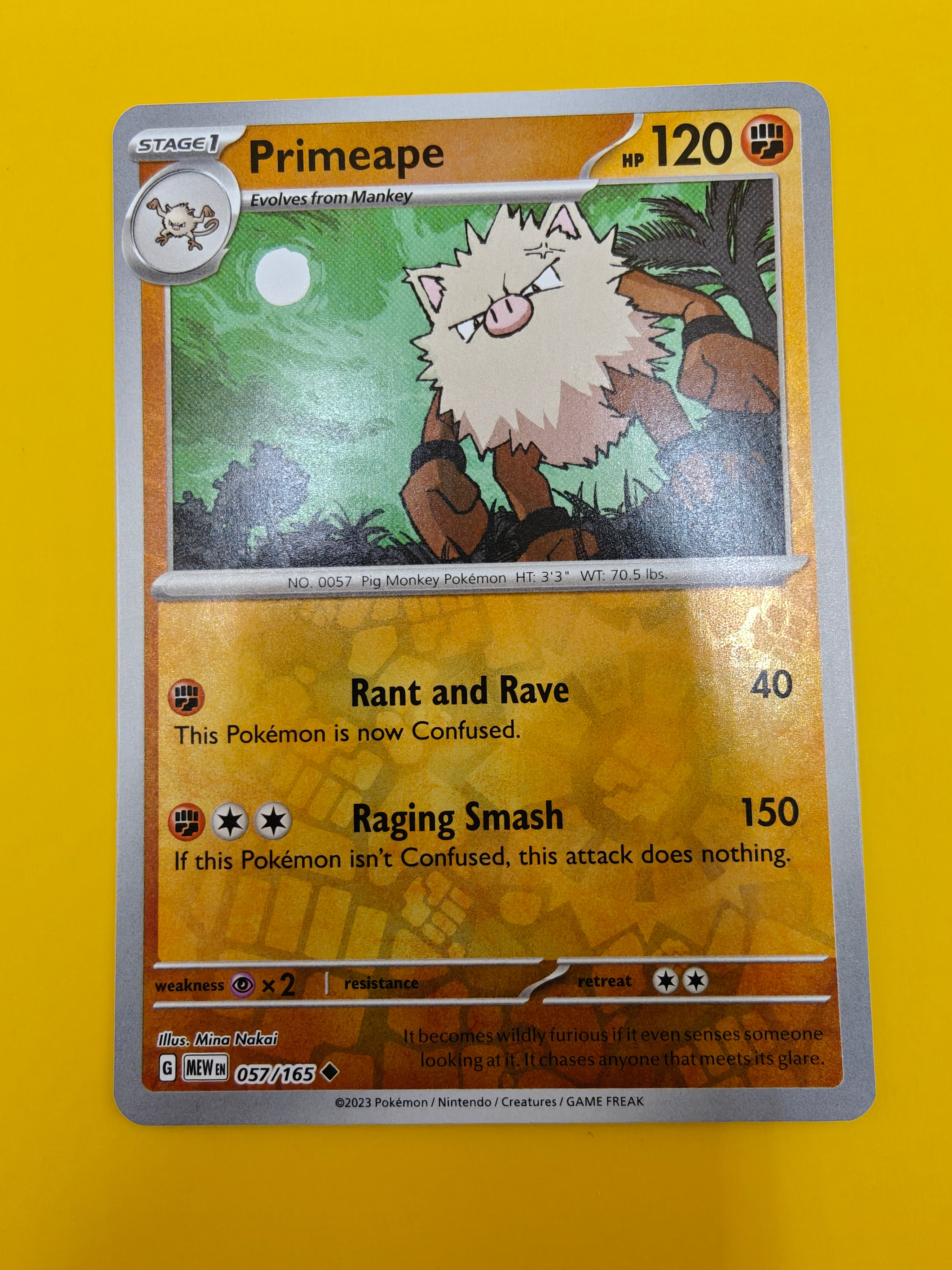 Primeape Reverse Holo - Mew 151