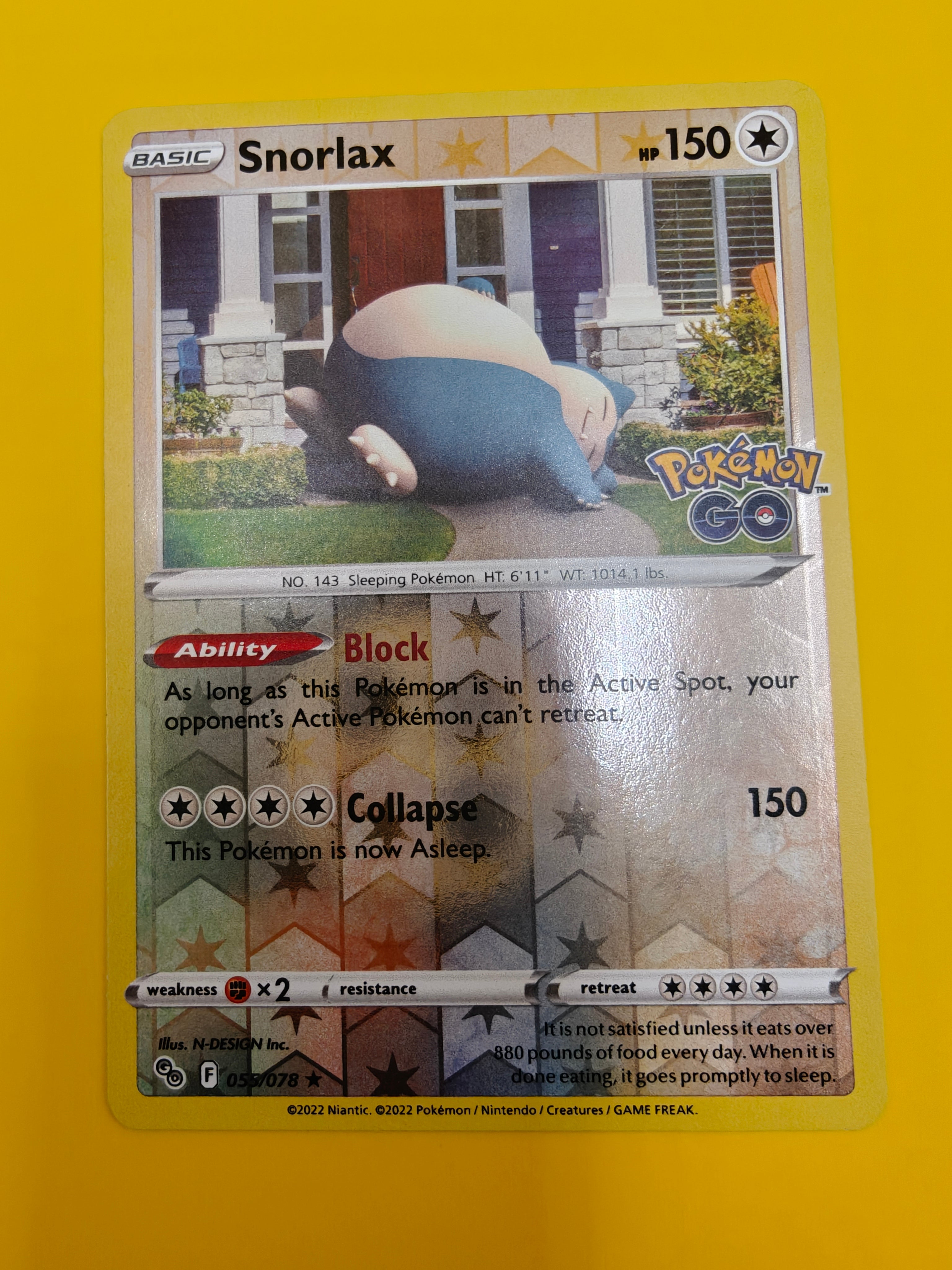 Snorlax Reverse Holo - Pokémon Go