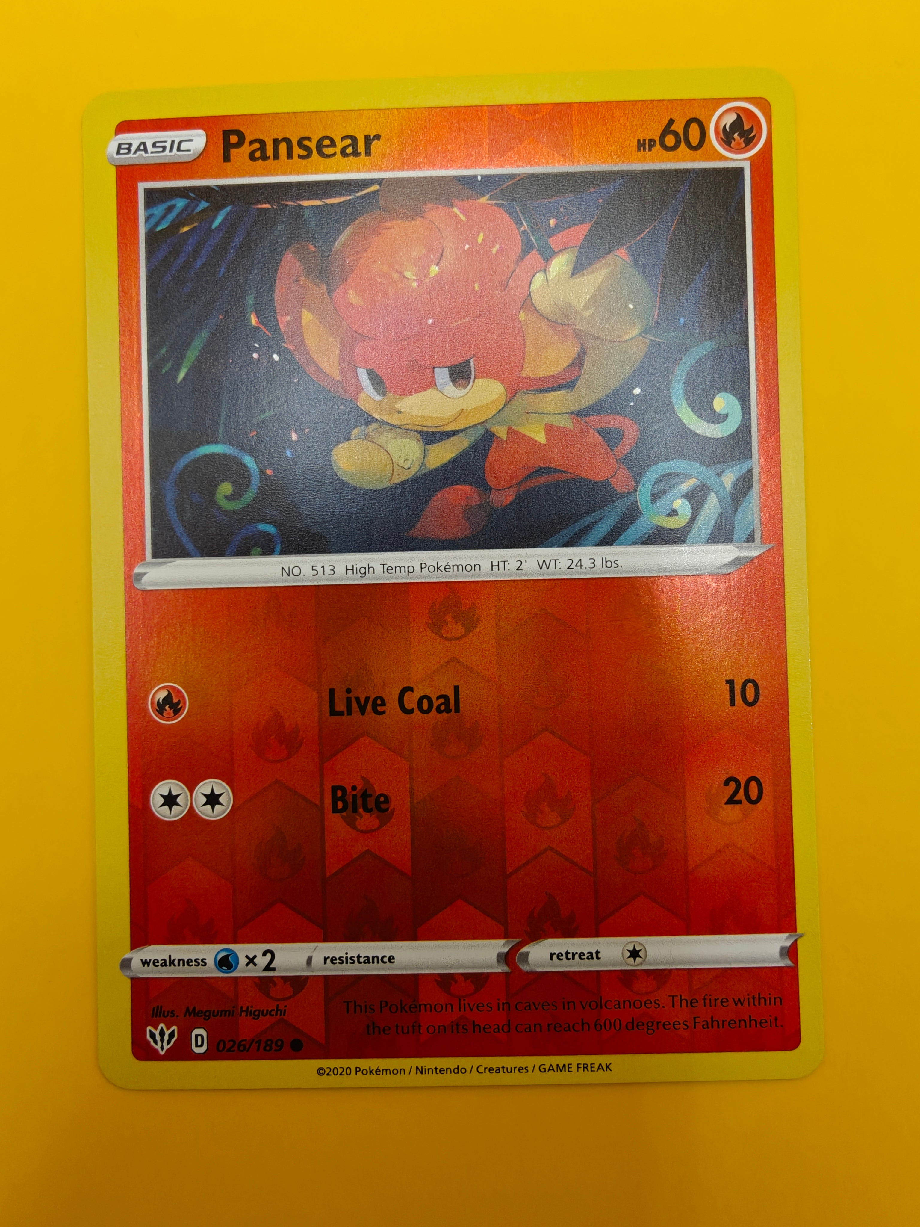 Pansear Reverse Holo - Darkness Ablaze