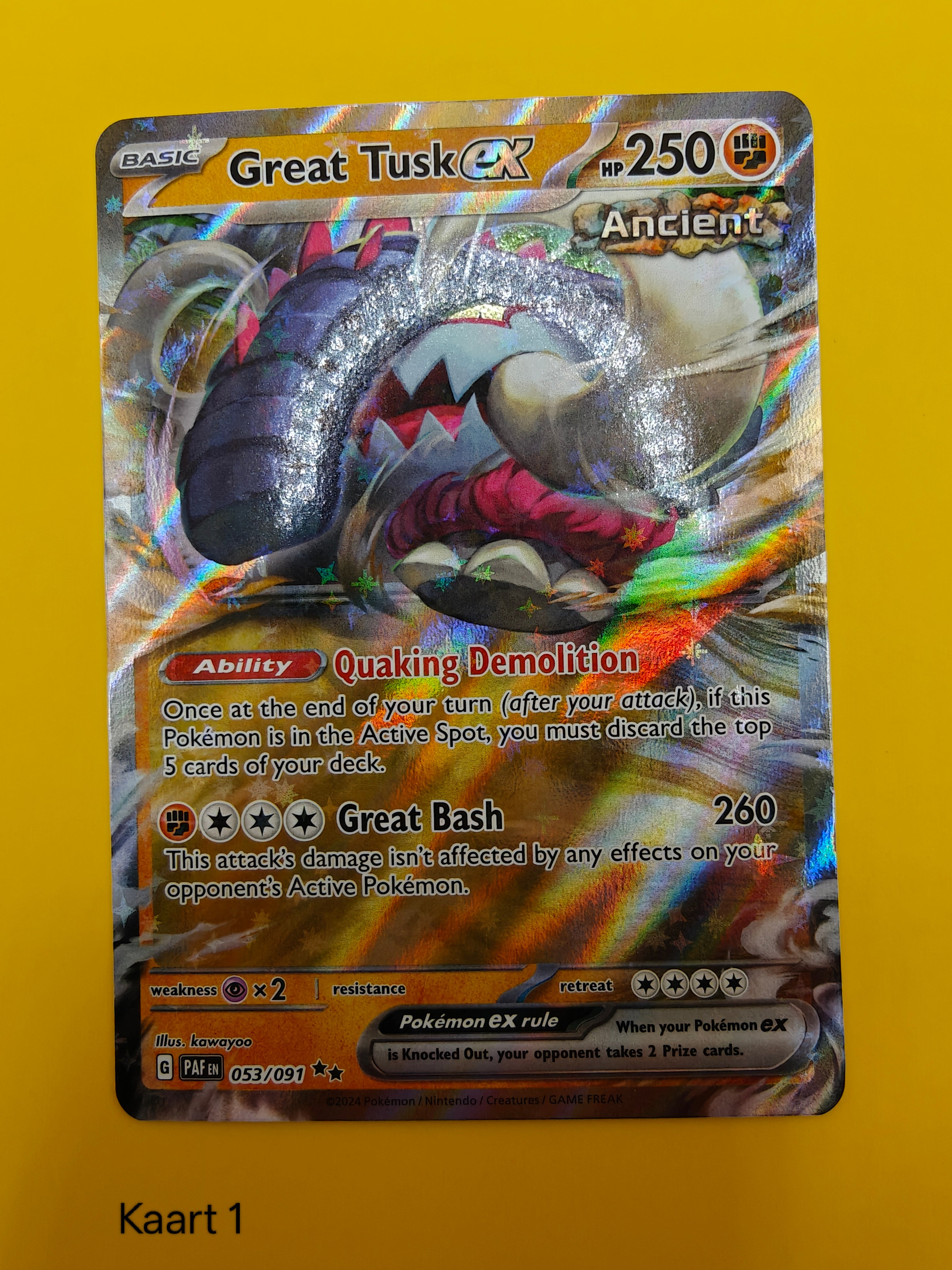 Great Tusk ex - Paldean Fates