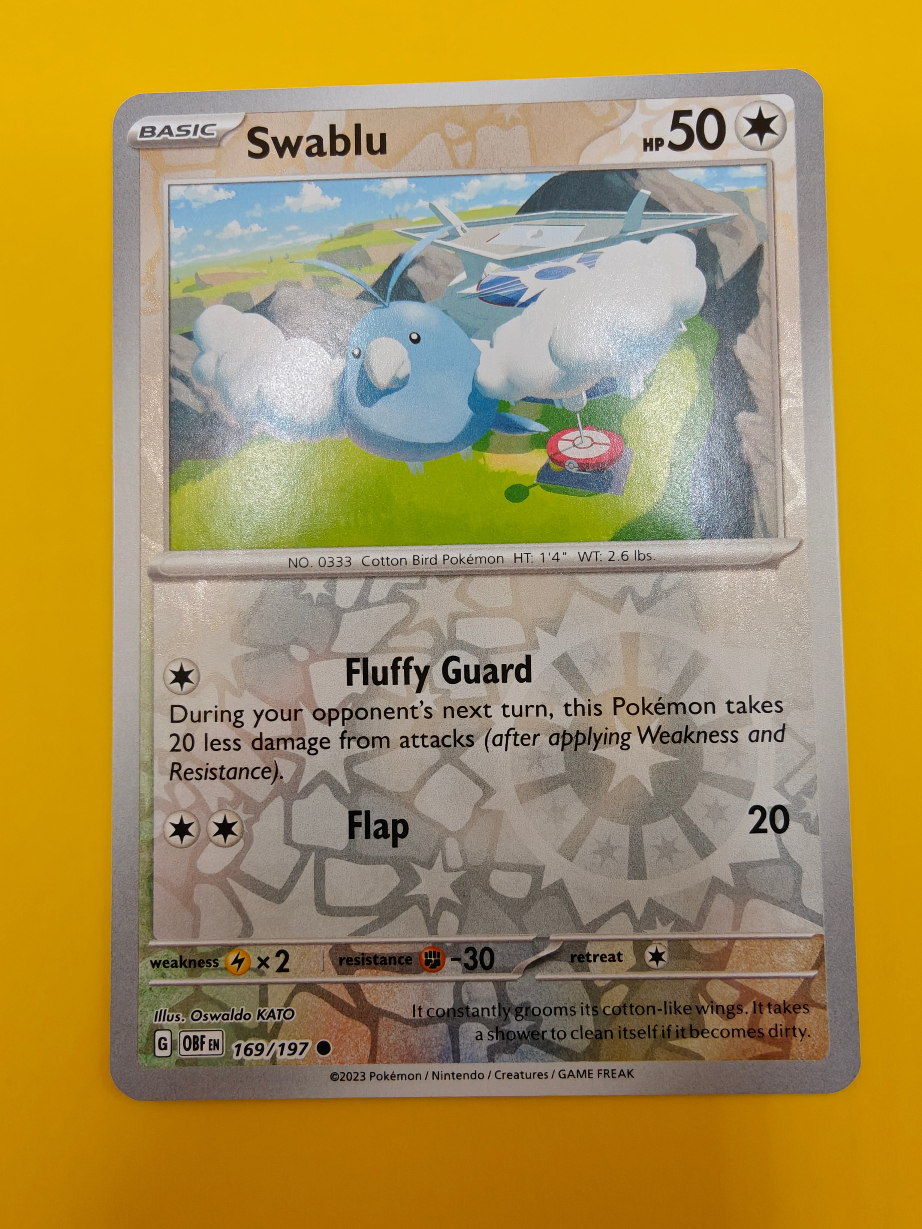 Swablu Reverse Holo - Obsidian Flames