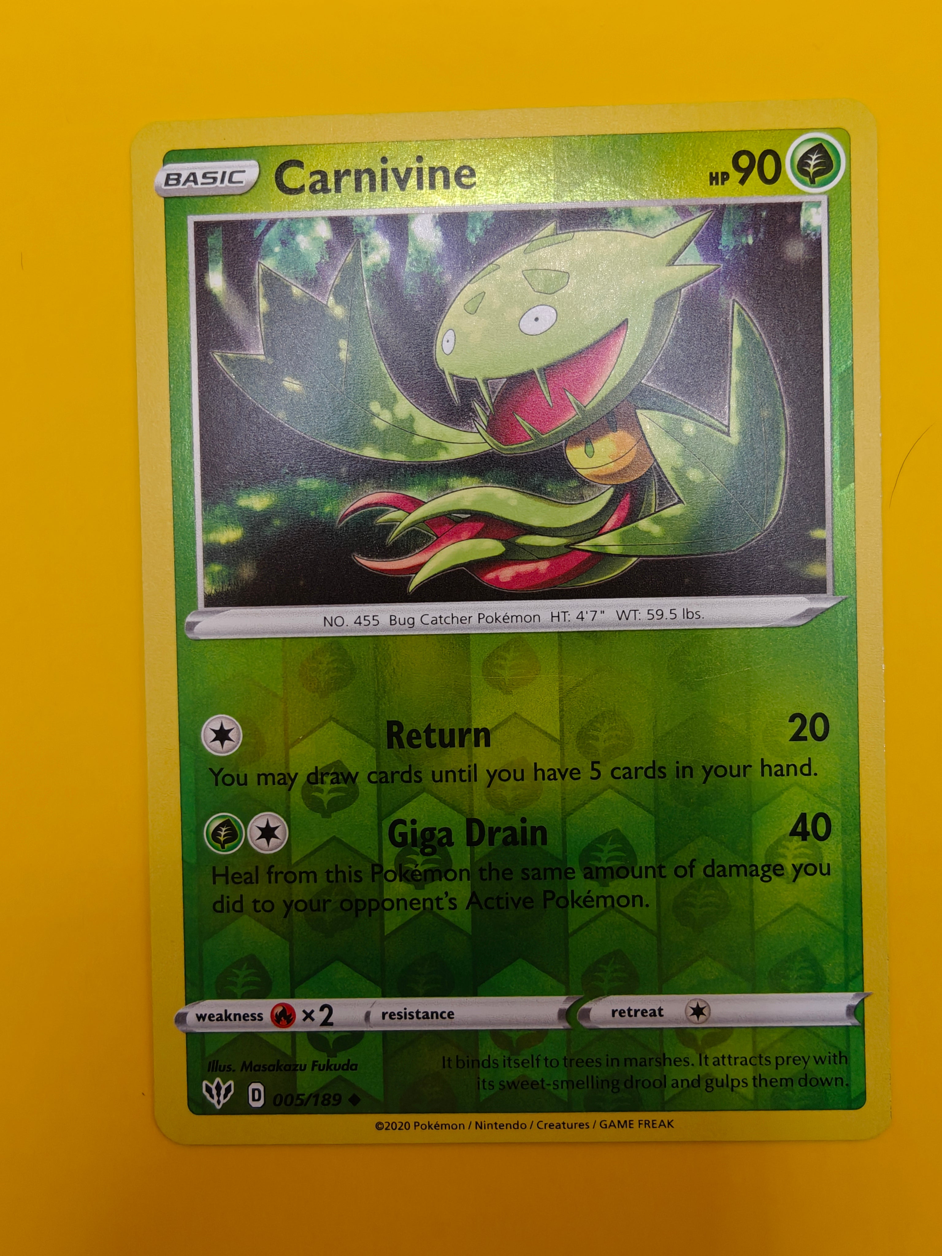 Carnivine Reverse Holo - Darkness Ablaze