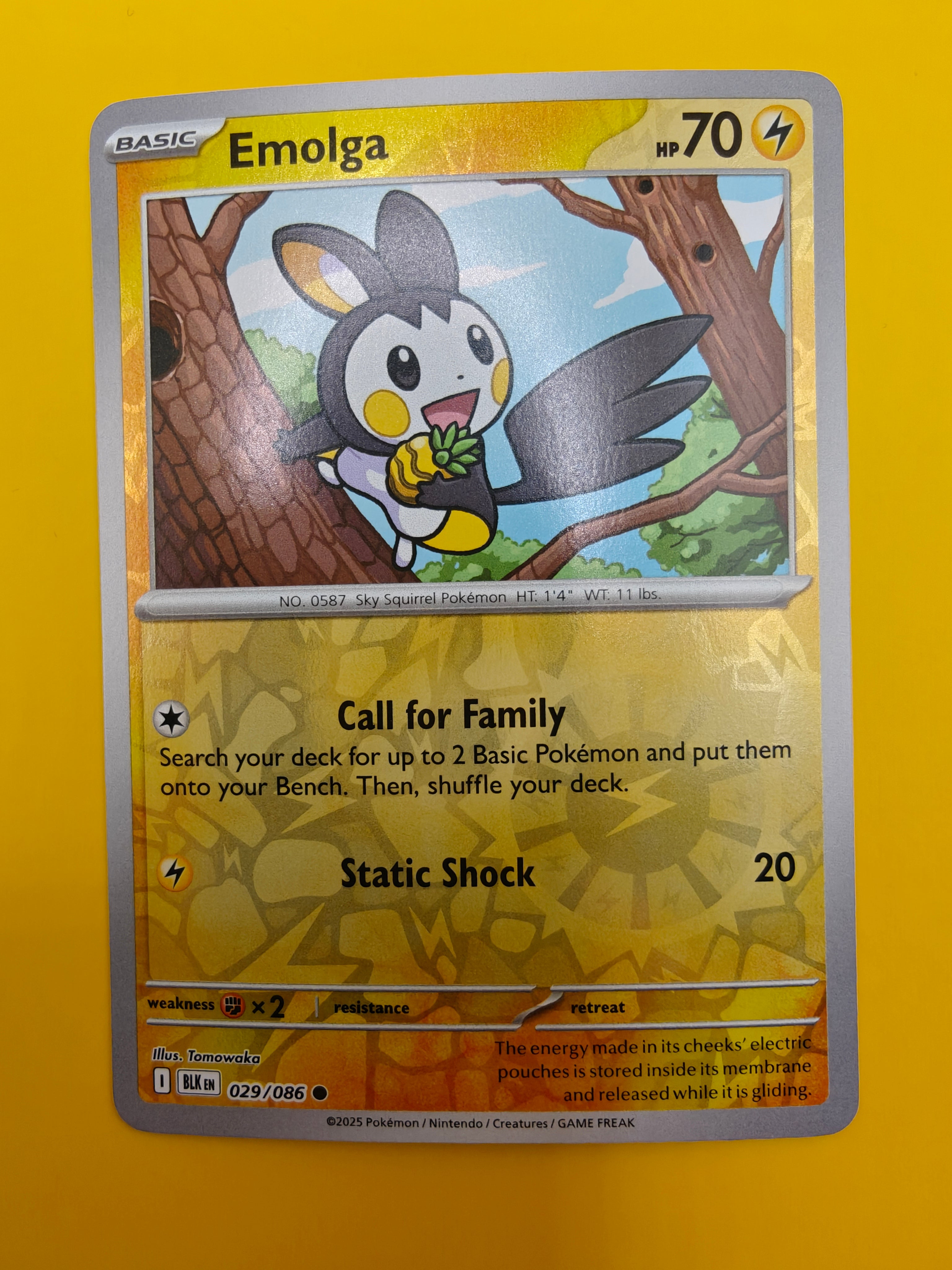 Emolga Reverse Holo - Black Bolt