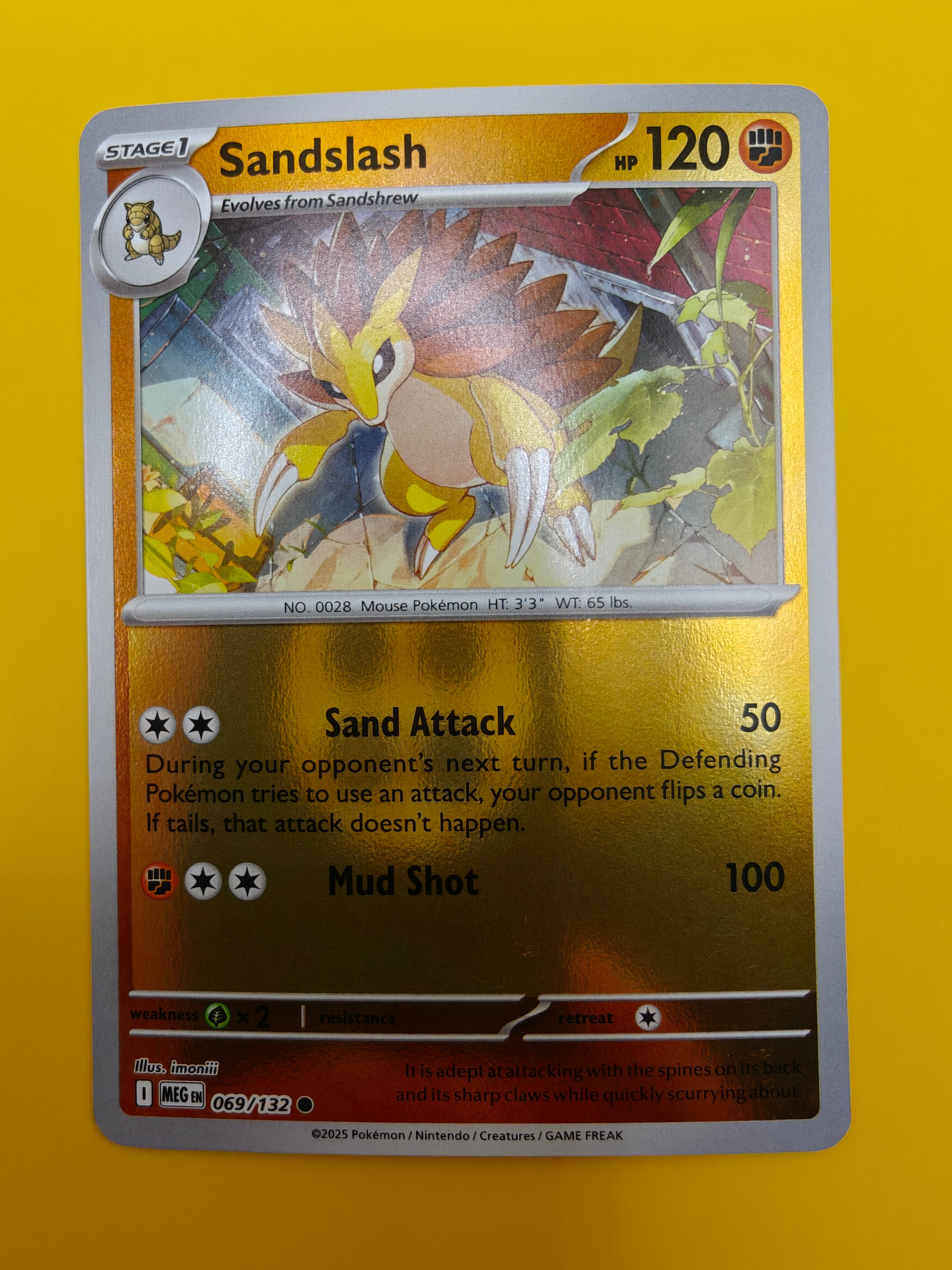 Sandslash Reverse Holo - Mega Evolution Base Set