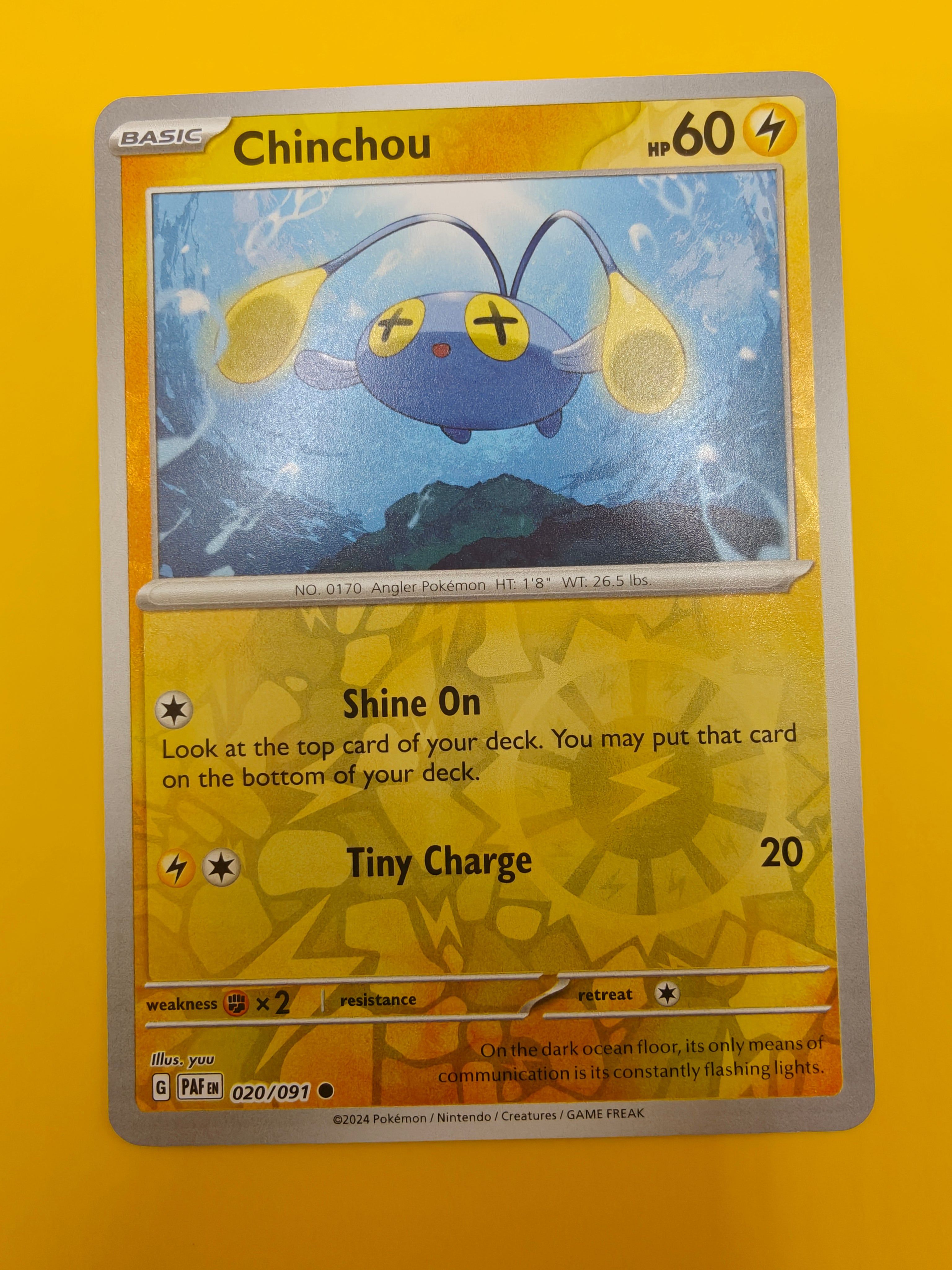 Chinchou Reverse Holo - Paldean Fates