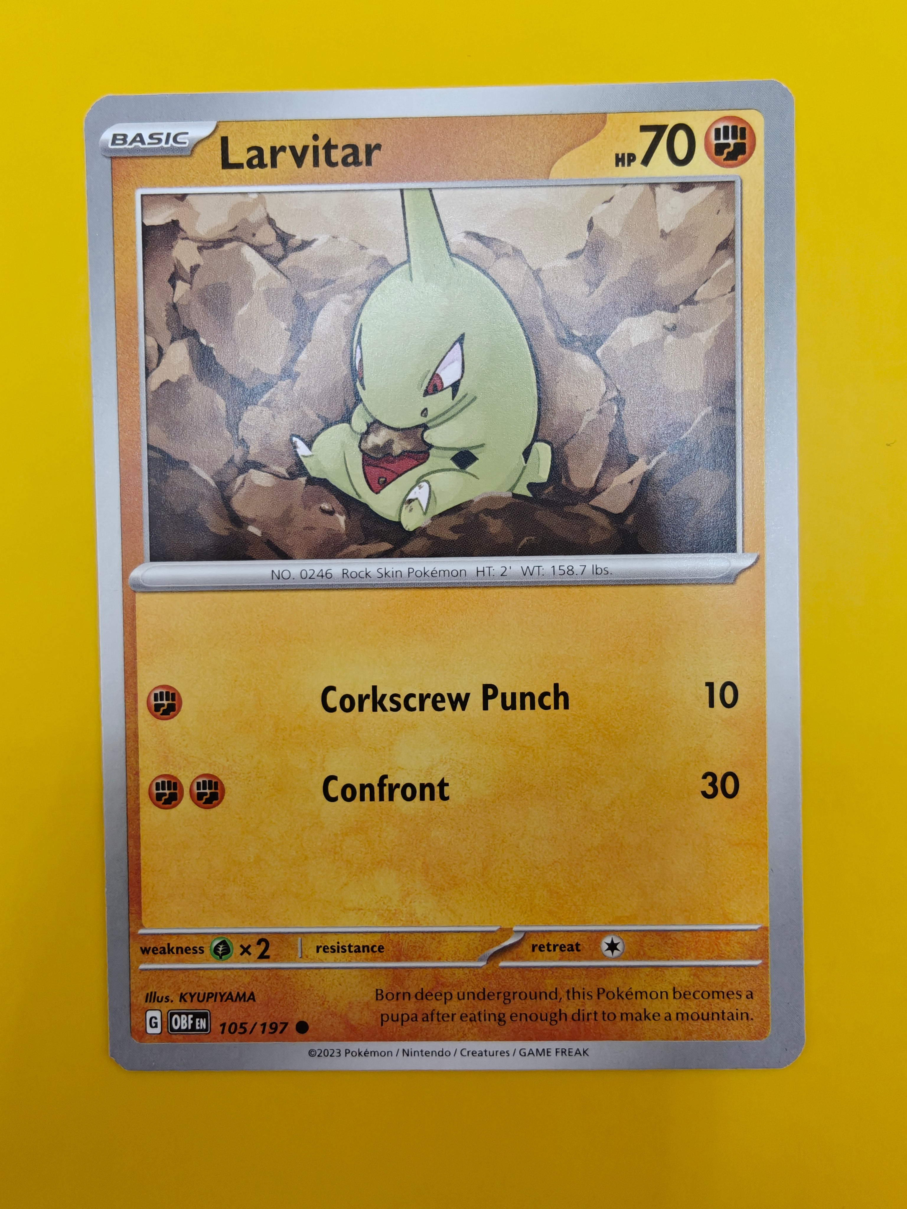 Larvitar - Obsidian Flames