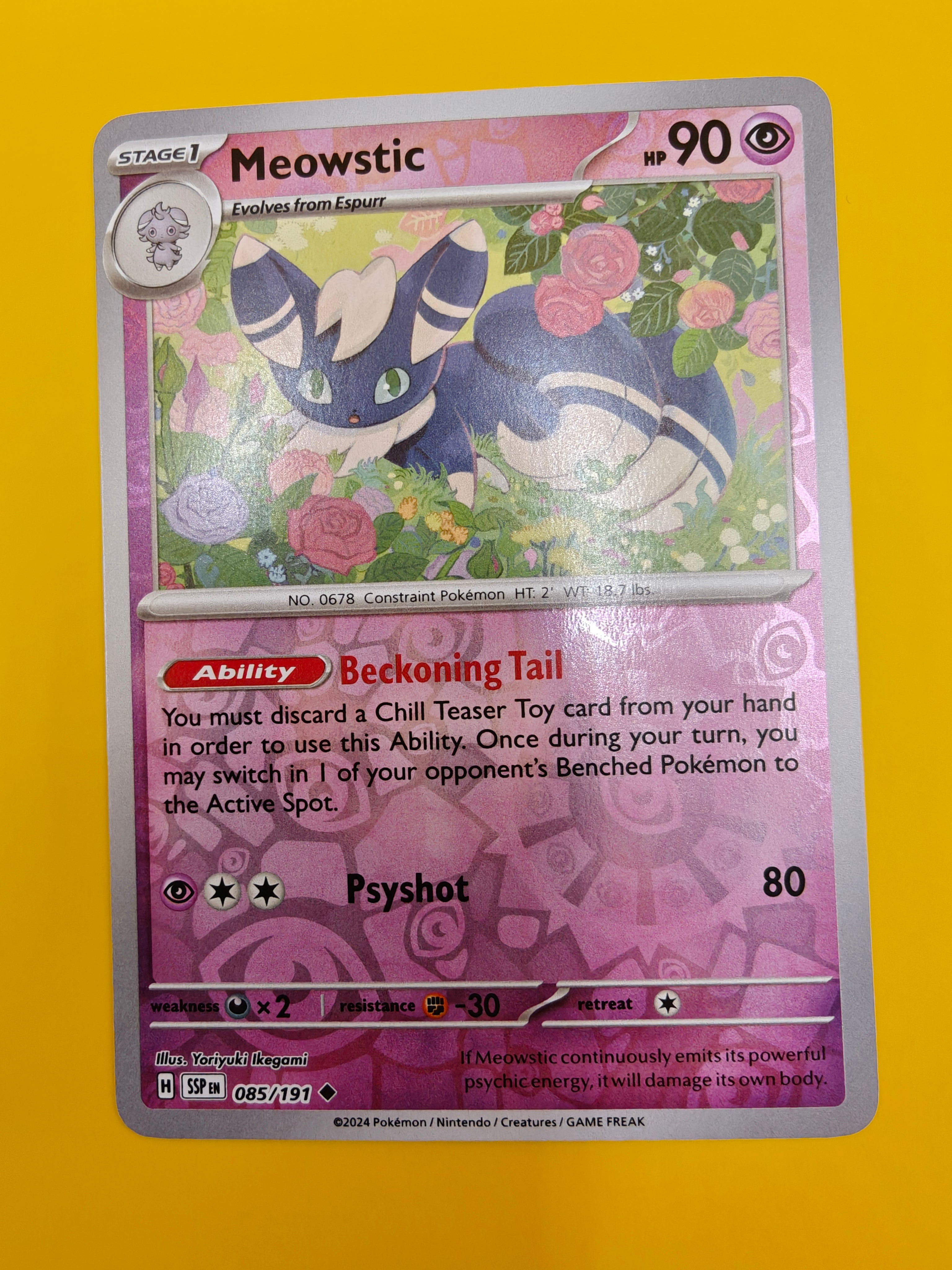 Meowstic Reverse Holo - Surging Sparks