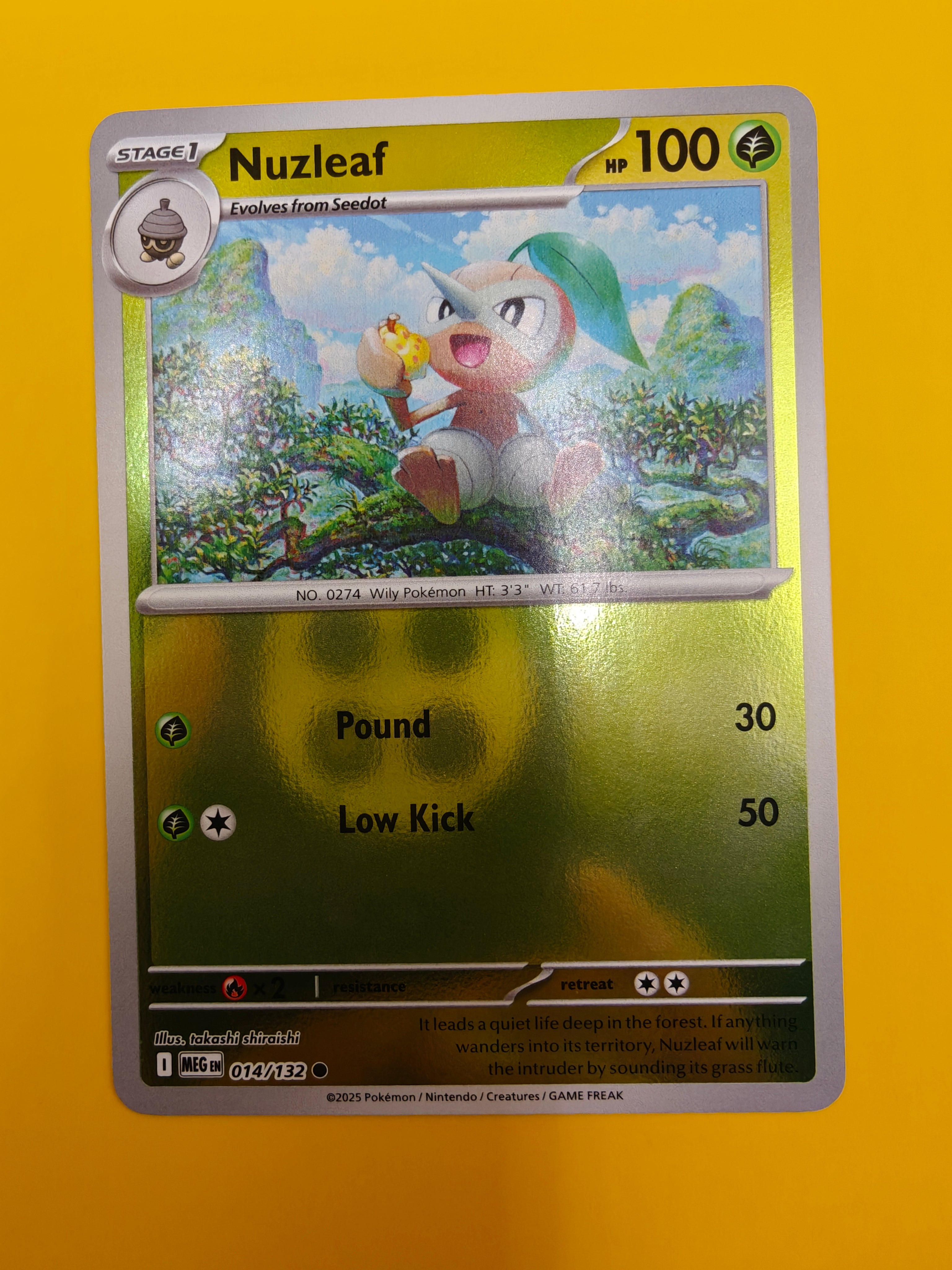 Nuzleaf Reverse Holo - Mega Evolution Base Set