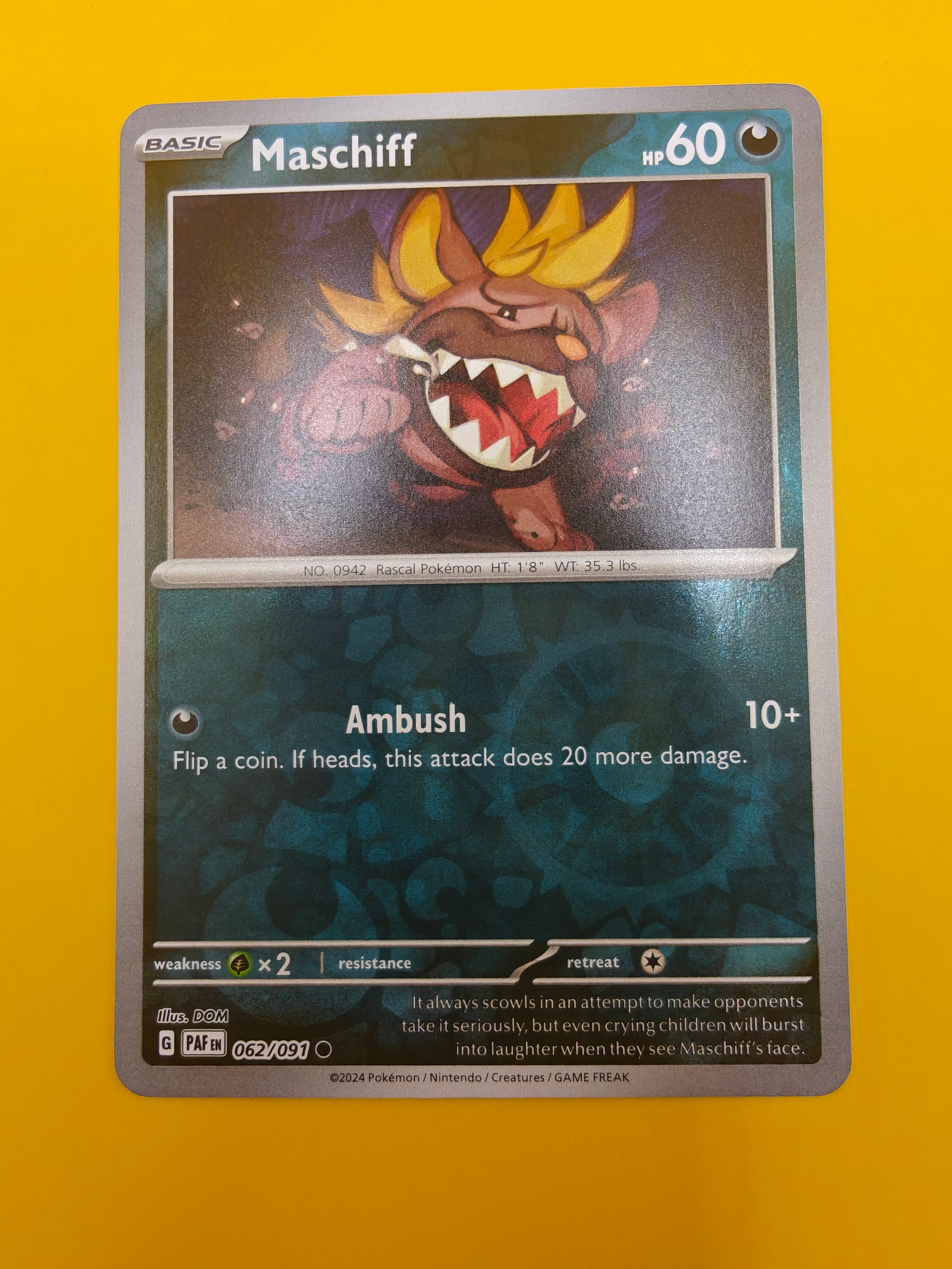 Maschiff Reverse Holo - Paldean Fates