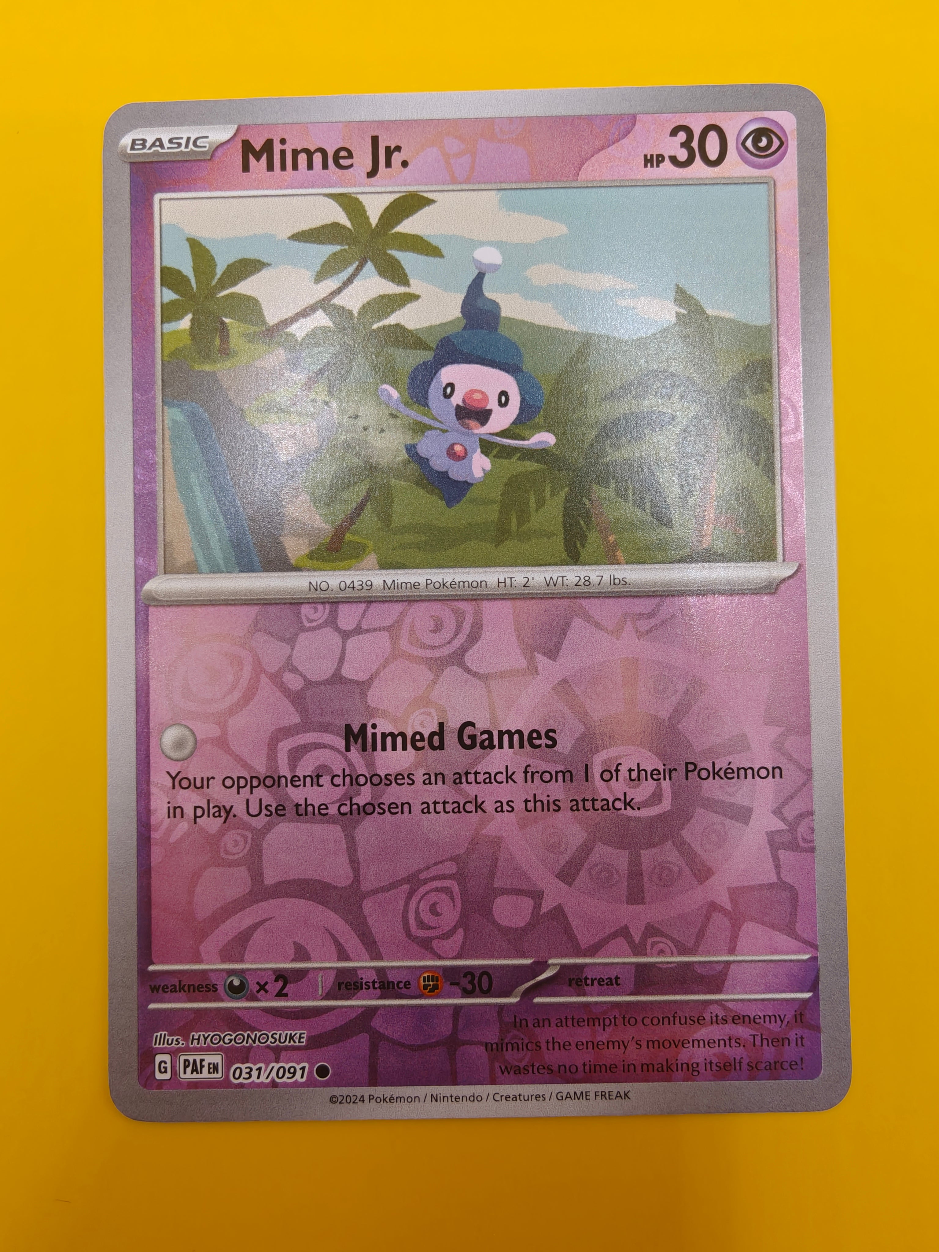 Mime Jr. Reverse Holo - Paldean Fates