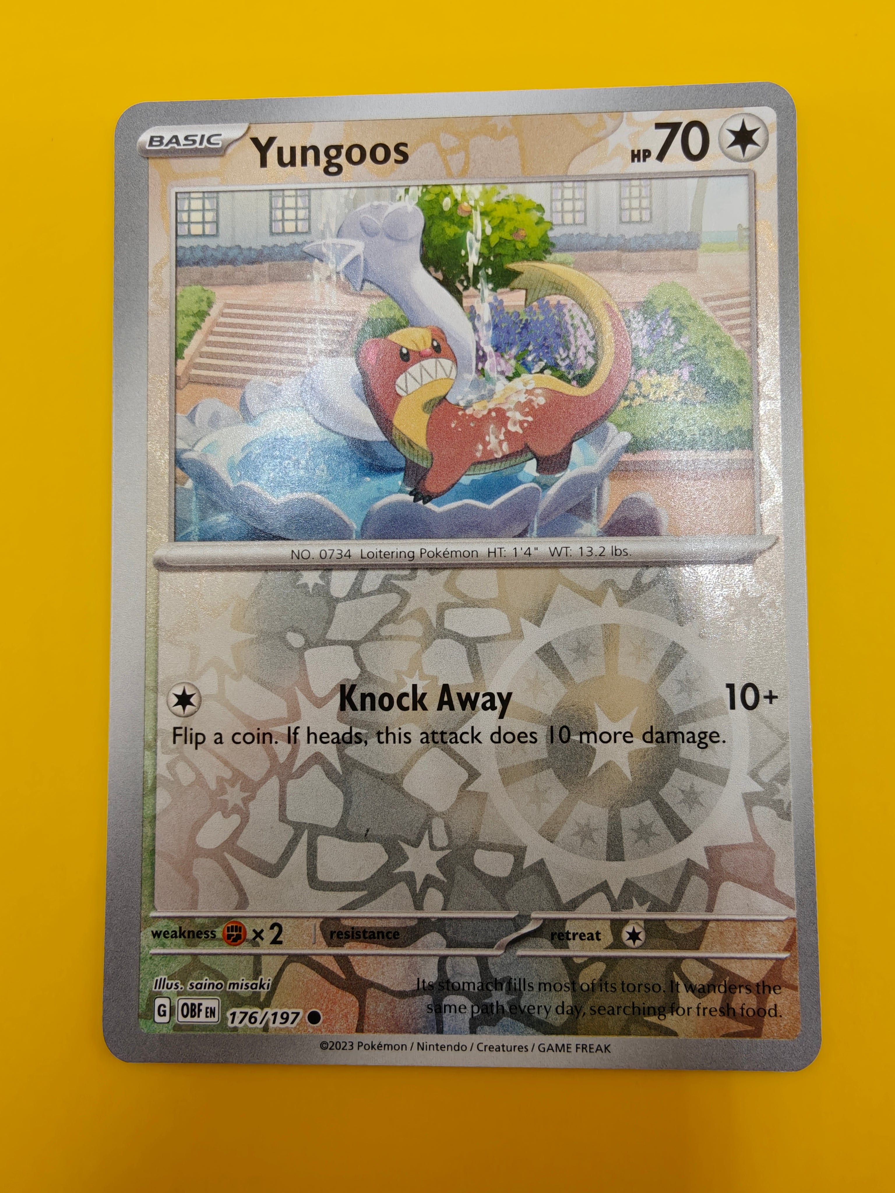Yungoos Reverse Holo - Obsidian Flames
