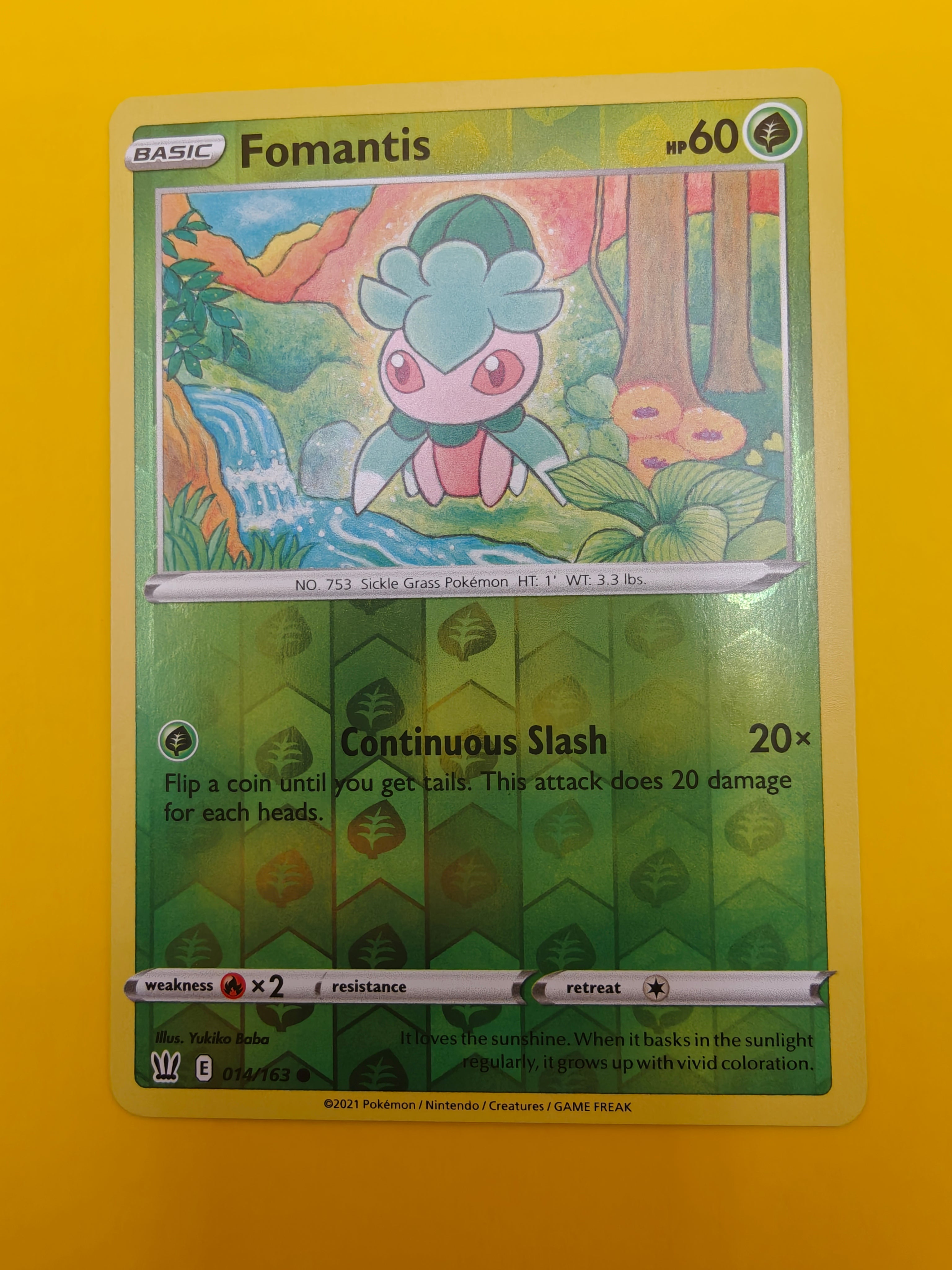 Fomantis Reverse Holo - Battle Styles