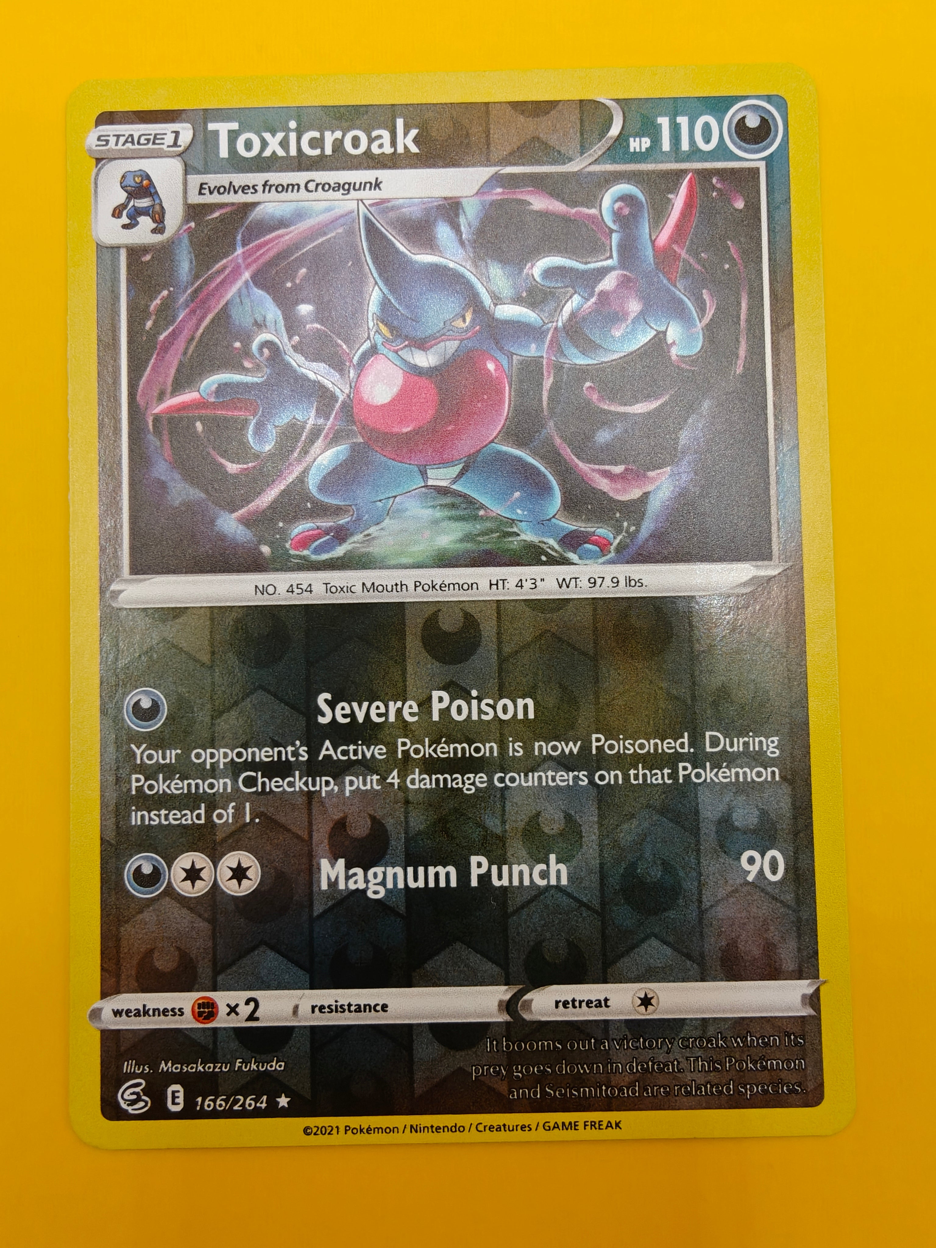 Toxicroak Reverse Holo - Fusion Strike