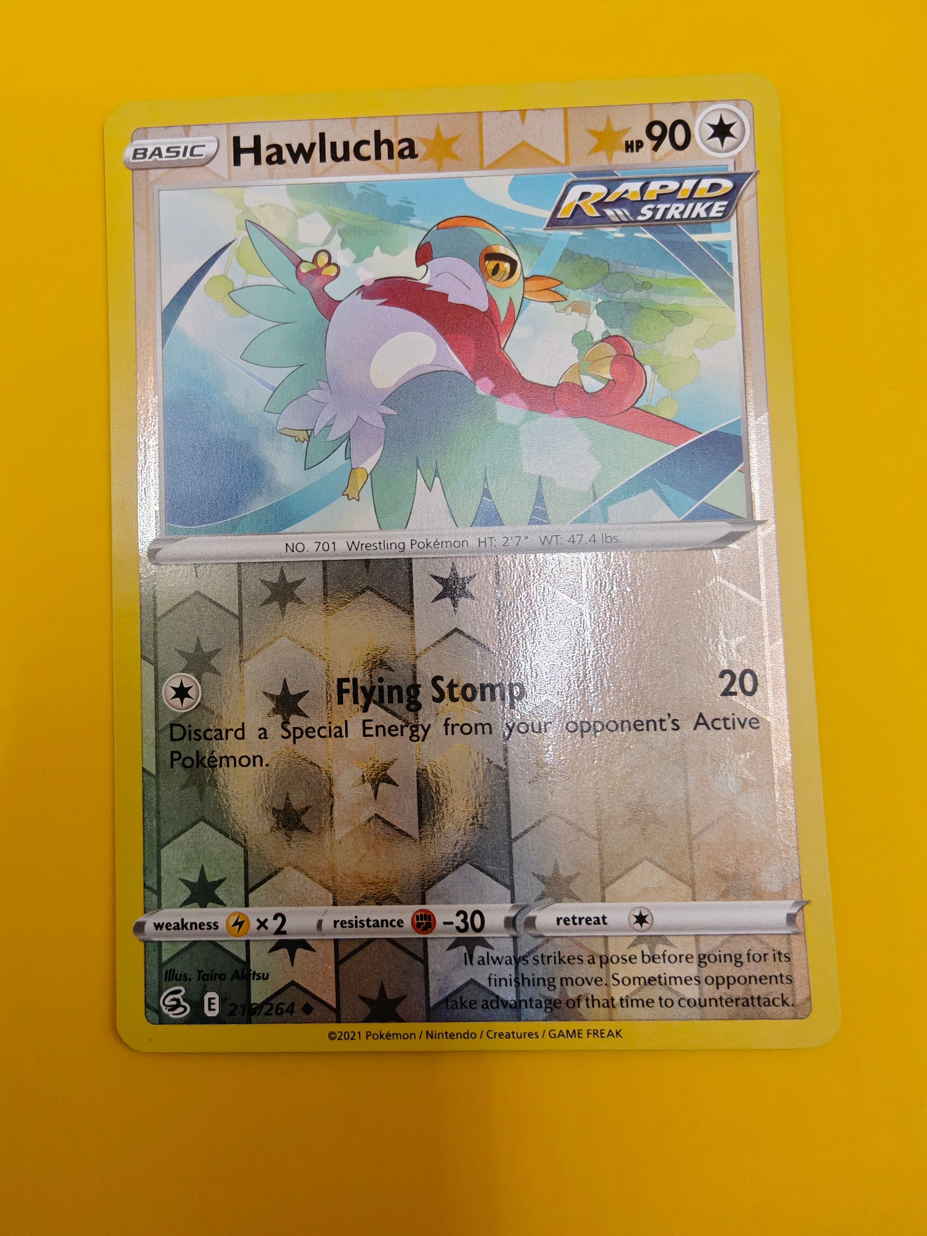 Hawlucha Reverse Holo - Fusion Strike