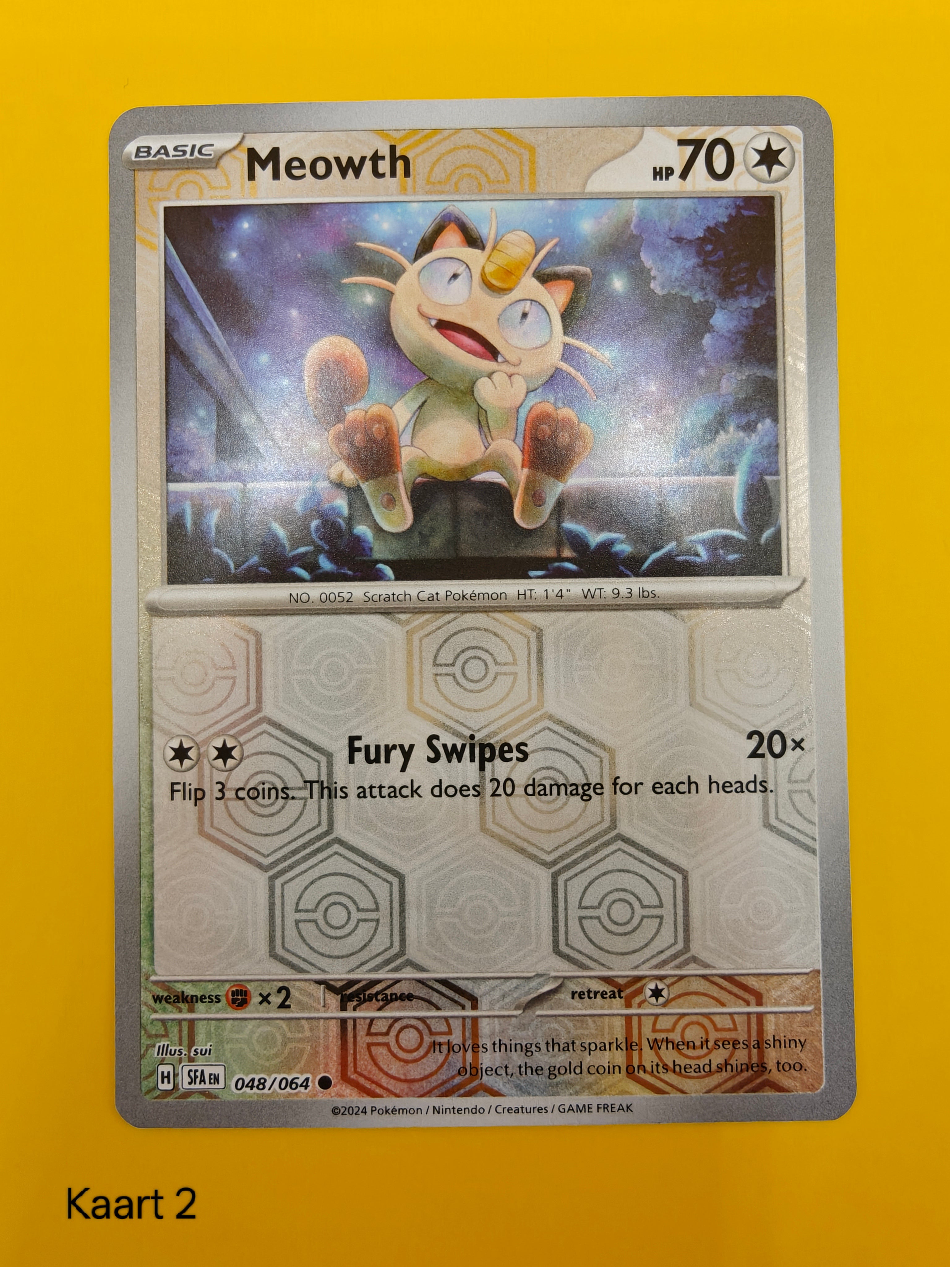 Meowth Reverse Holo - Shrouded Fable