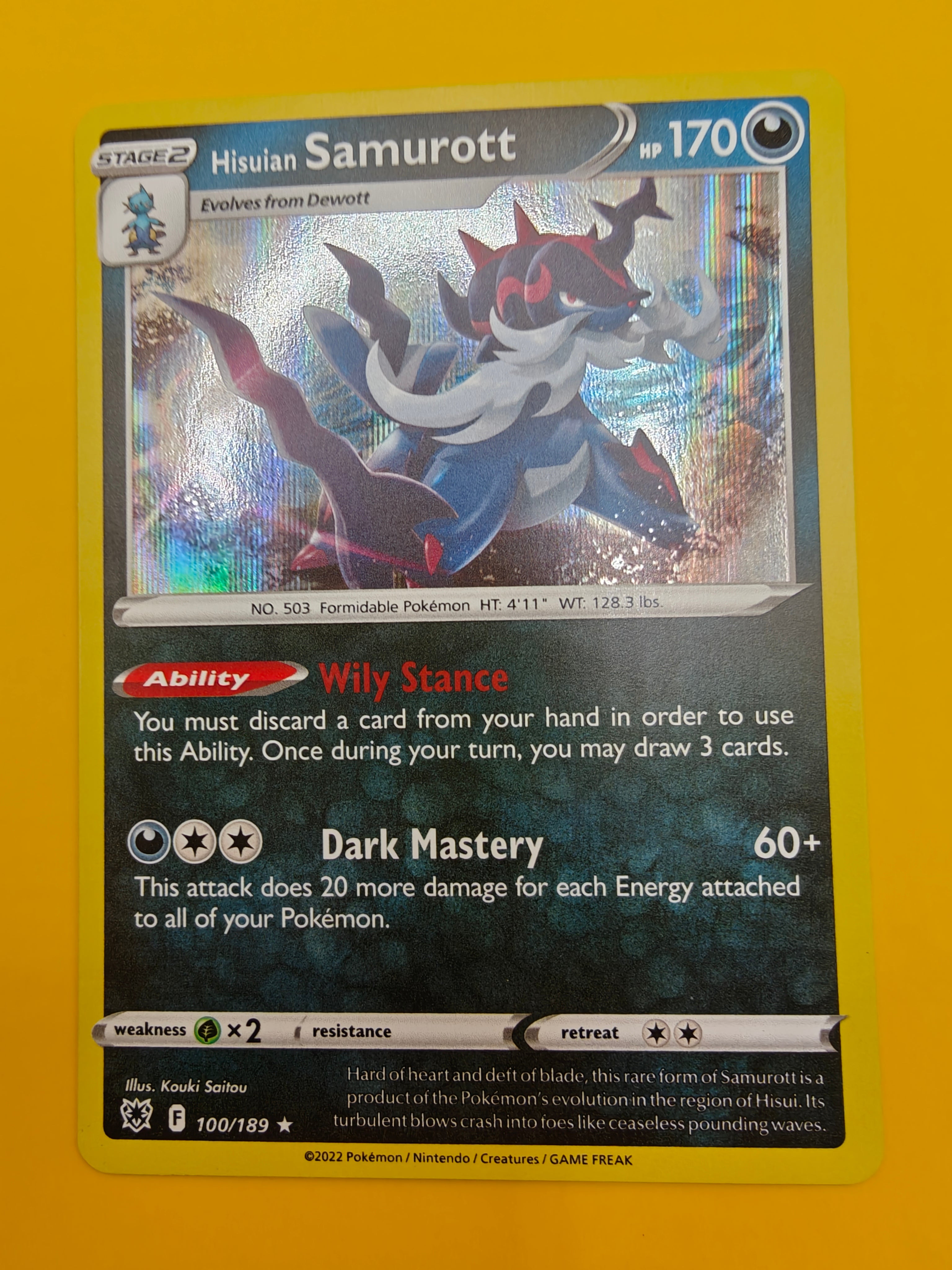 Hisuian Samurott Holo - Astral Radiance