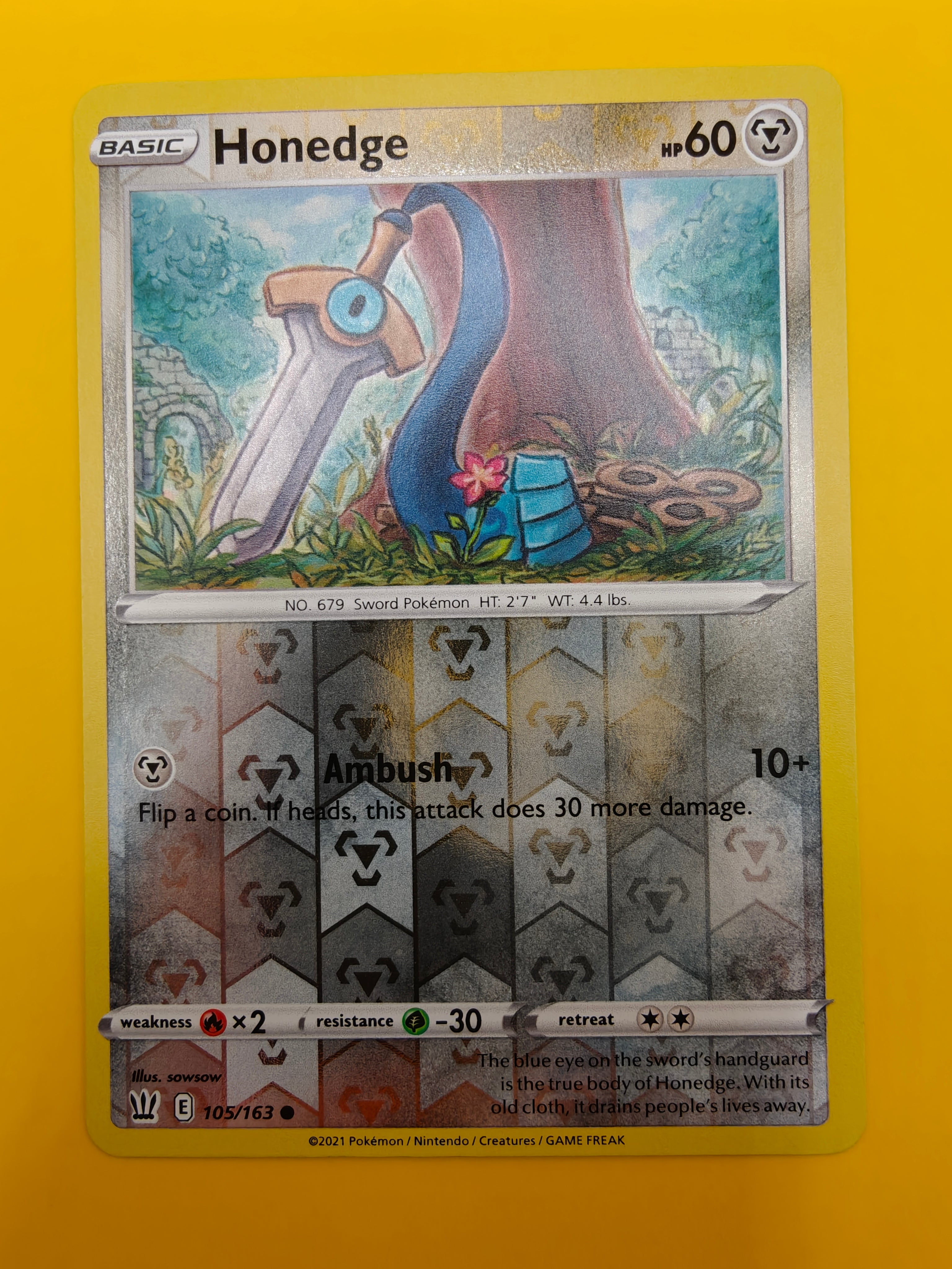 Honedge Reverse Holo - Battle Styles