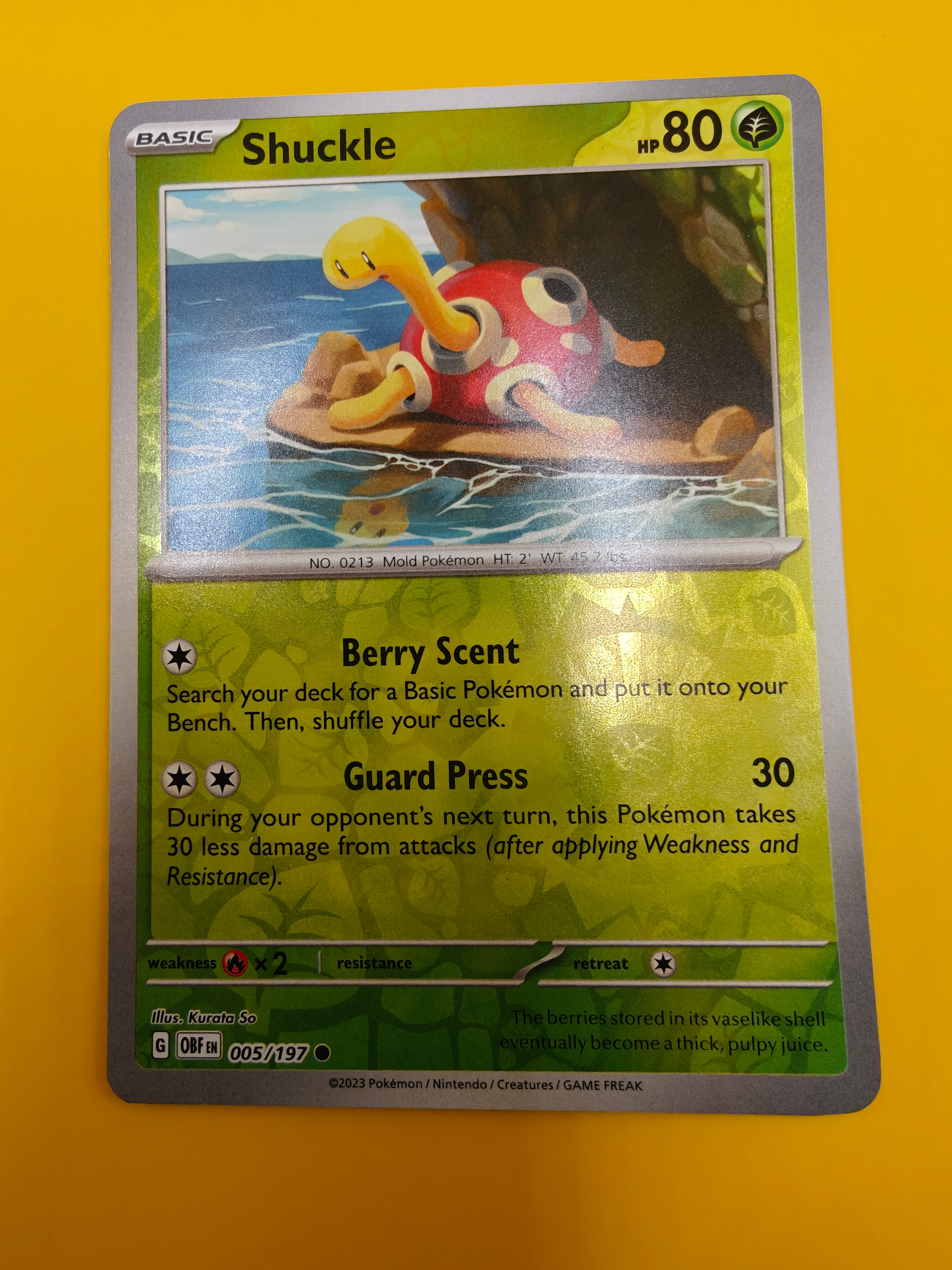 Shuckle Reverse Holo - Obsidian Flames