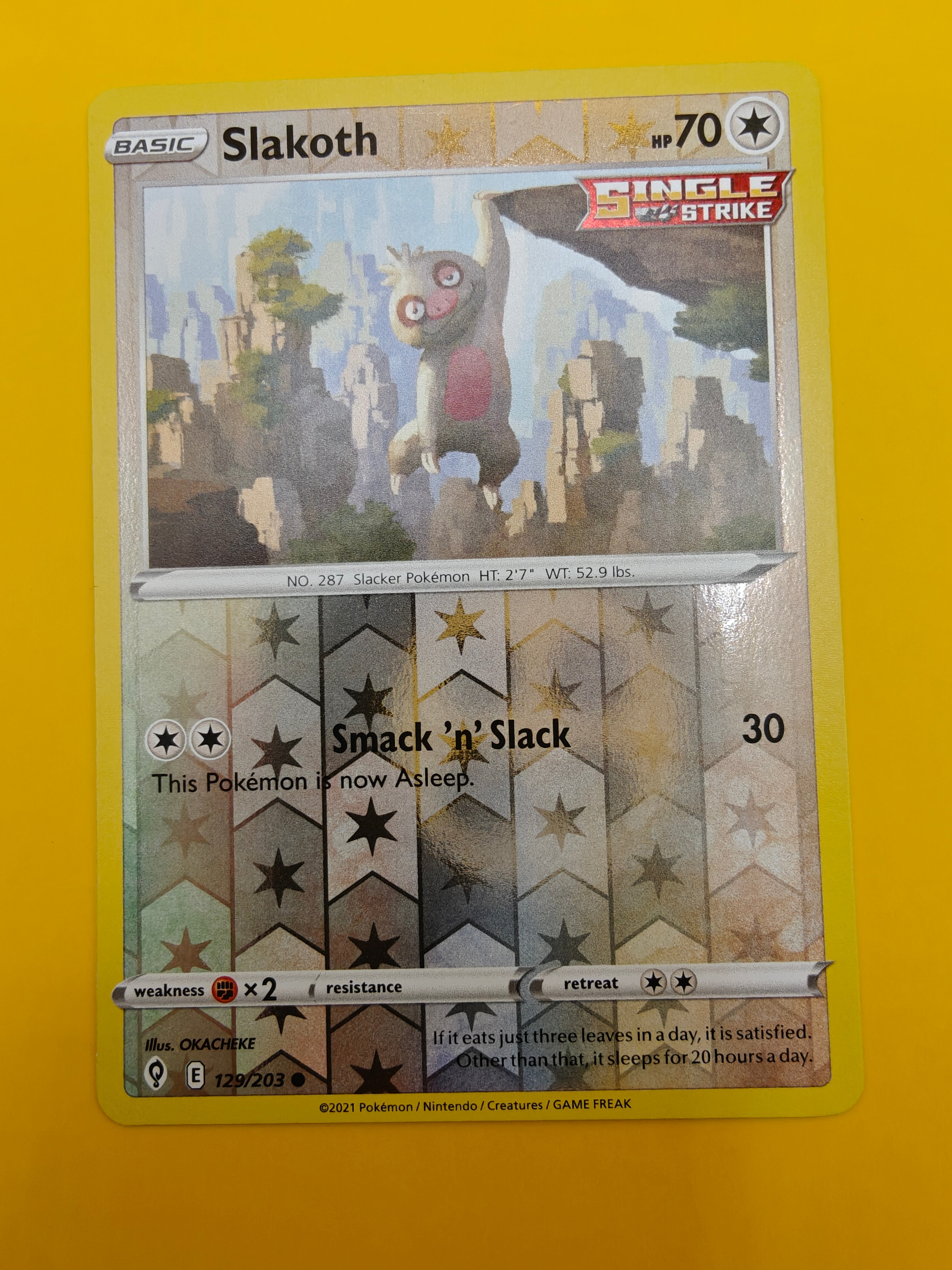 Slakoth Reverse Holo - Evolving Skies