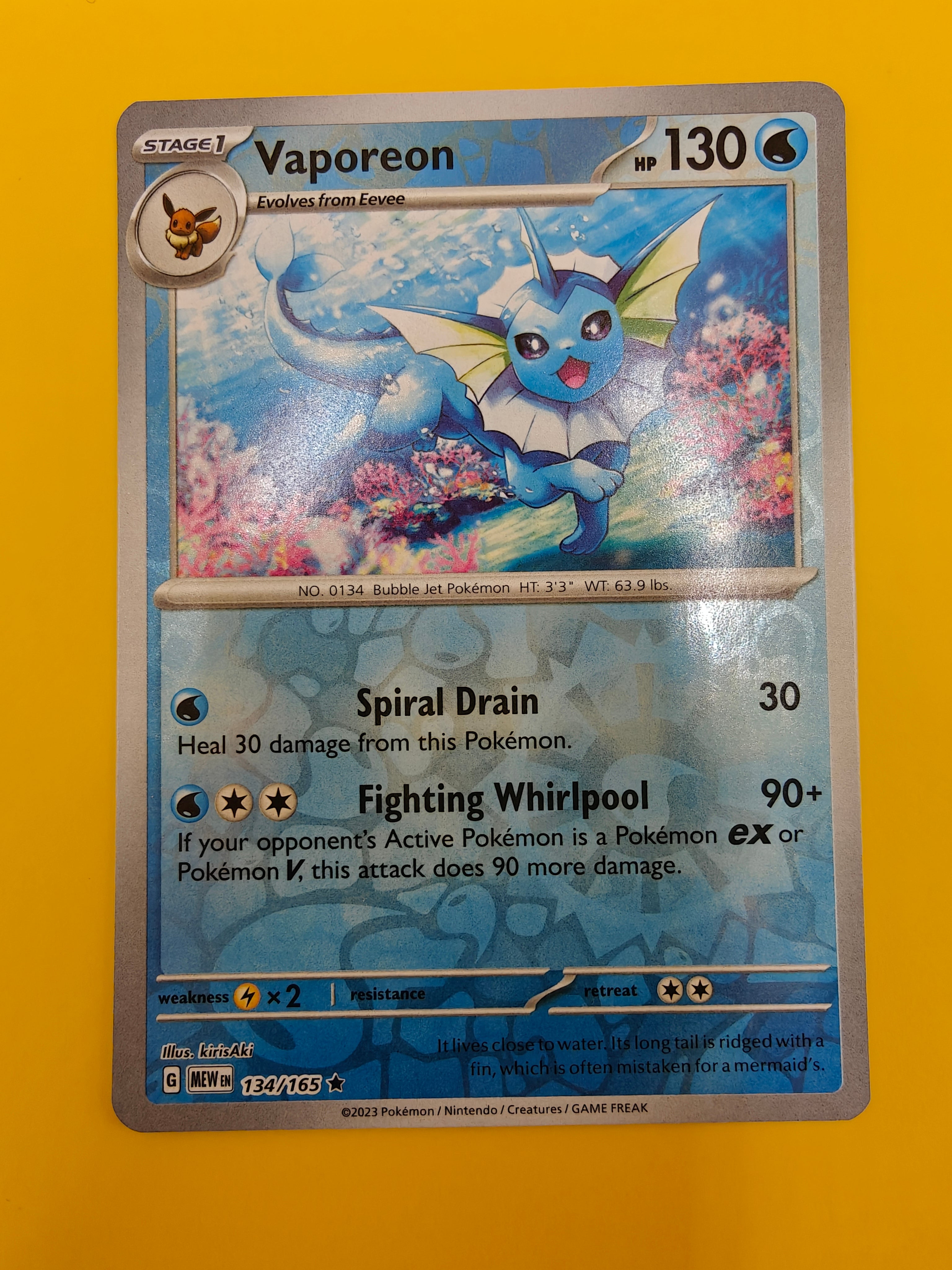 Vaporeon Reverse Holo - Mew 151
