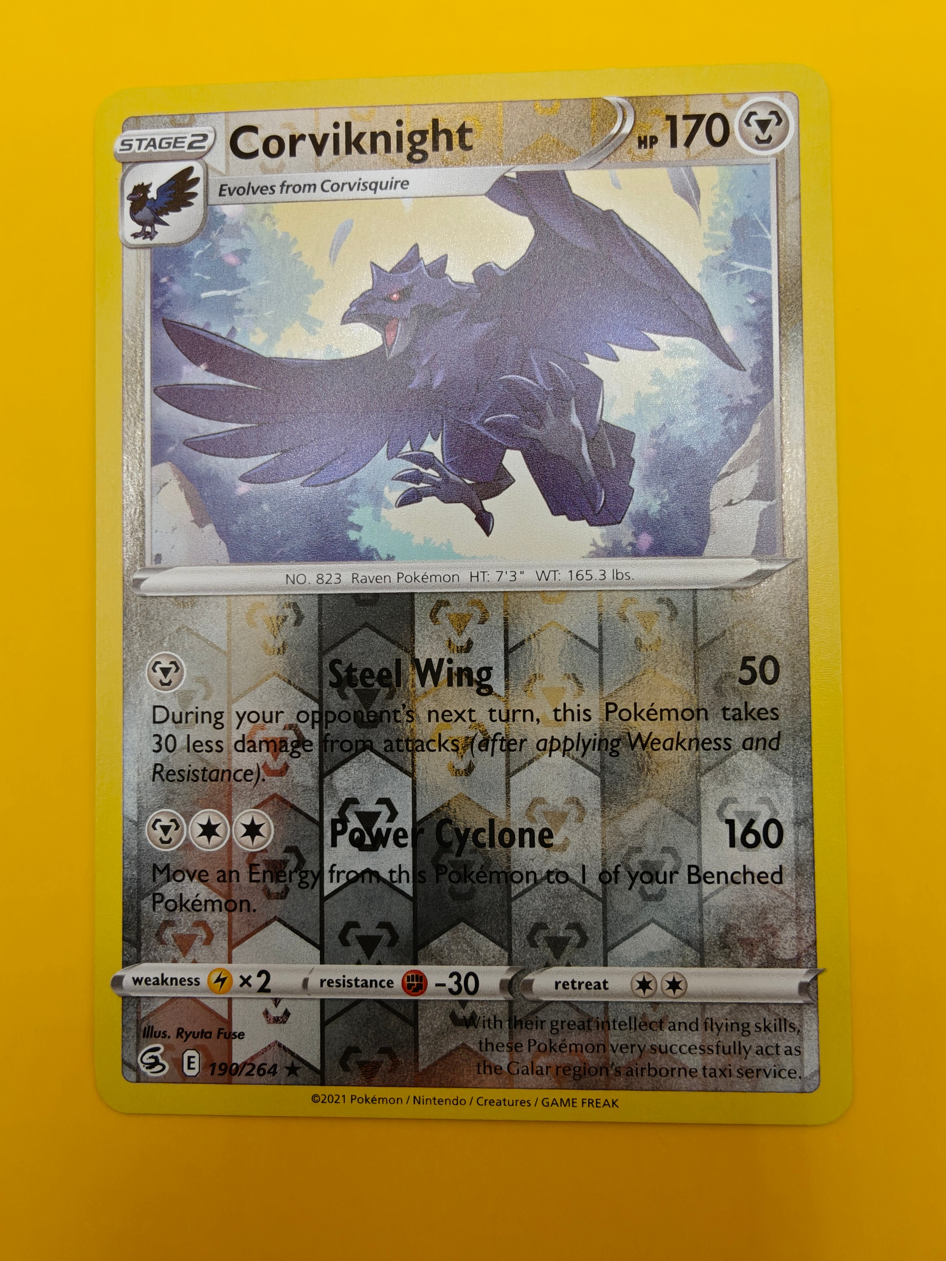Corviknight Reverse Holo - Fusion Strike