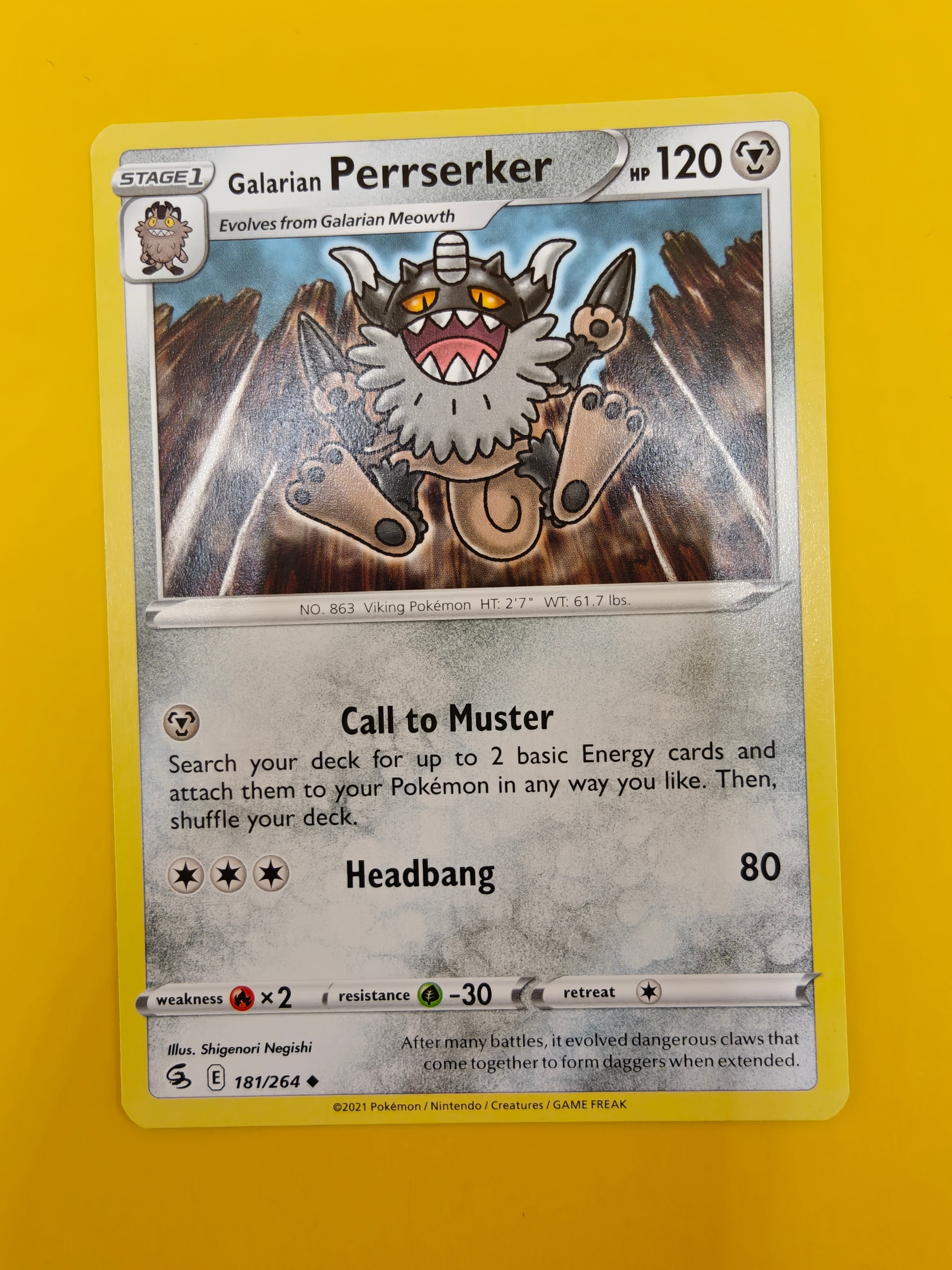 Galarian Perrserker - Fusion Strike