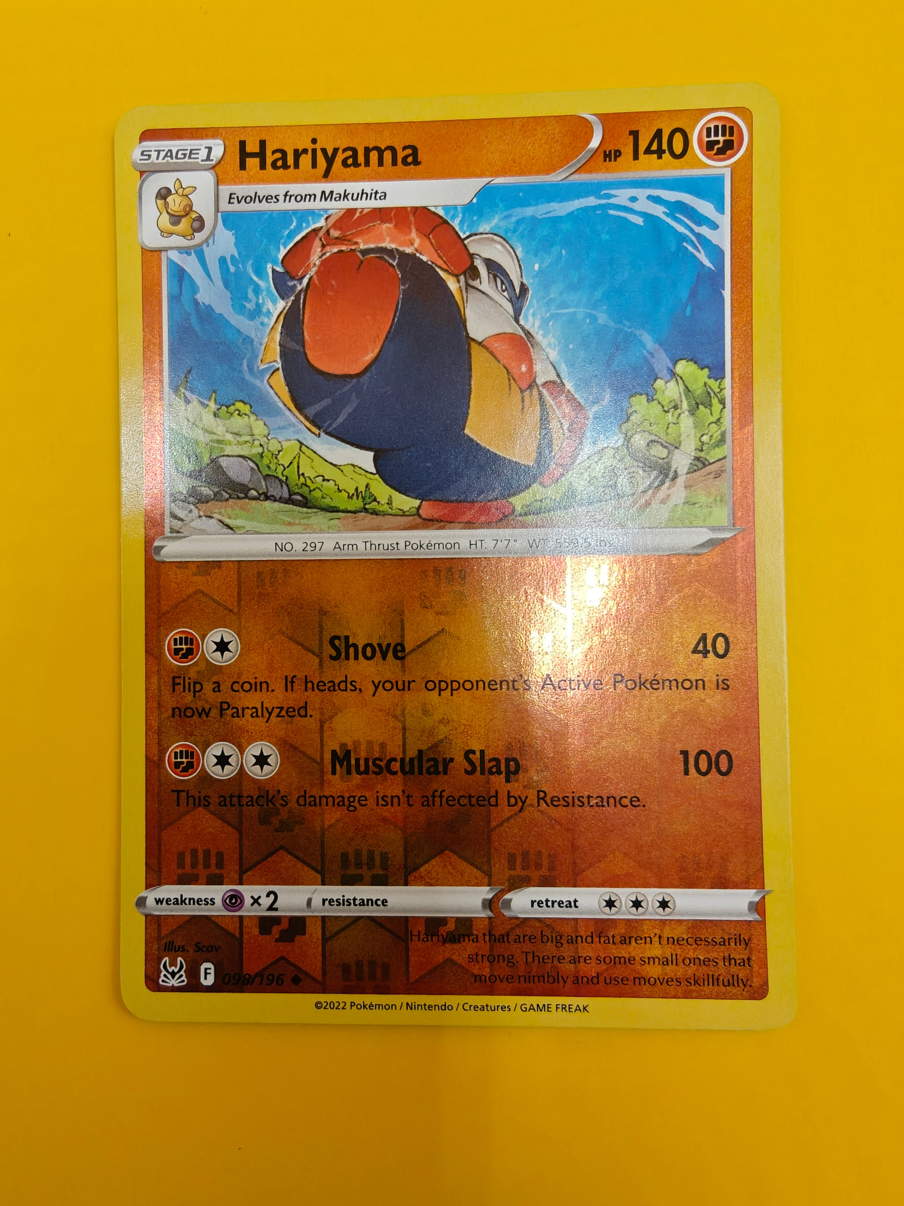 Hariyama Reverse Holo - Lost Origin