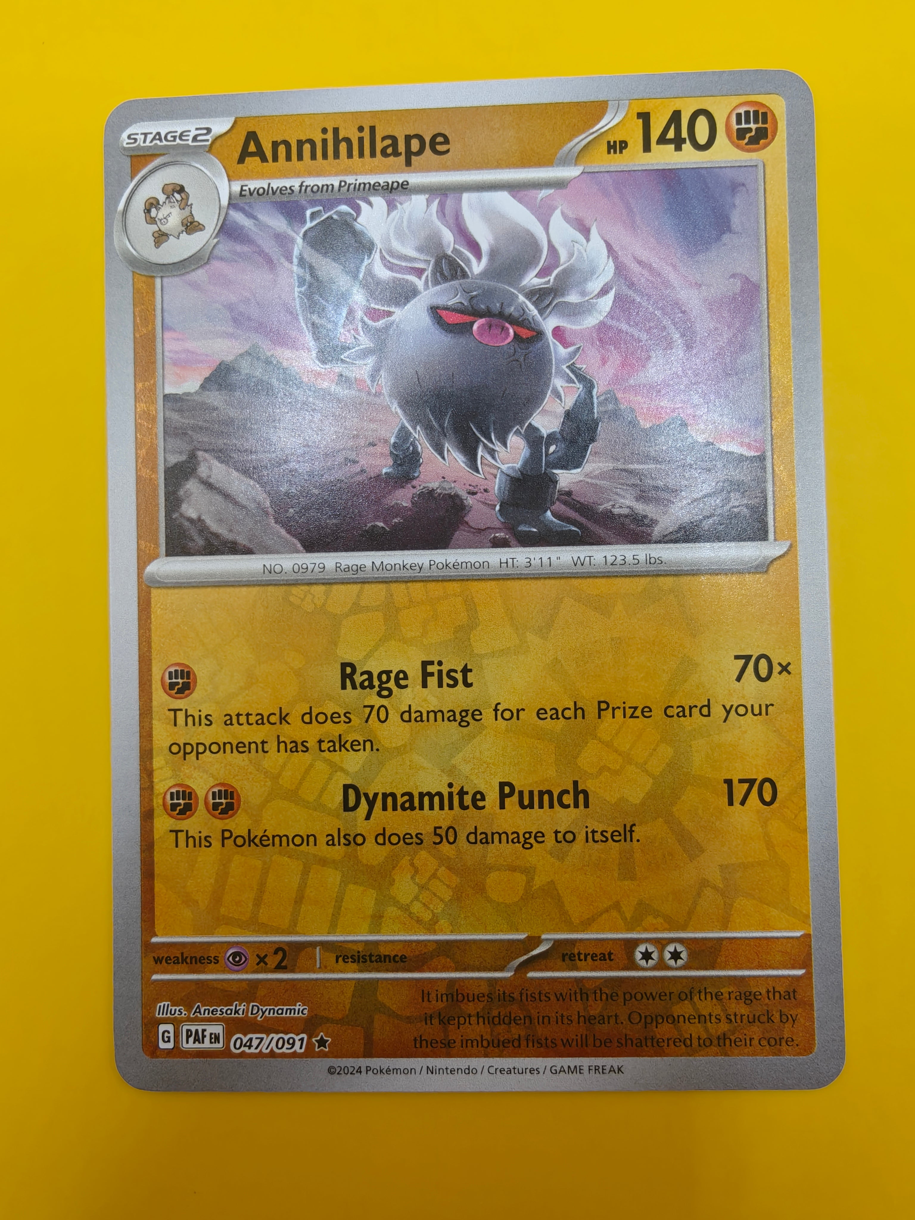 Annihilape Reverse Holo - Paldean Fates