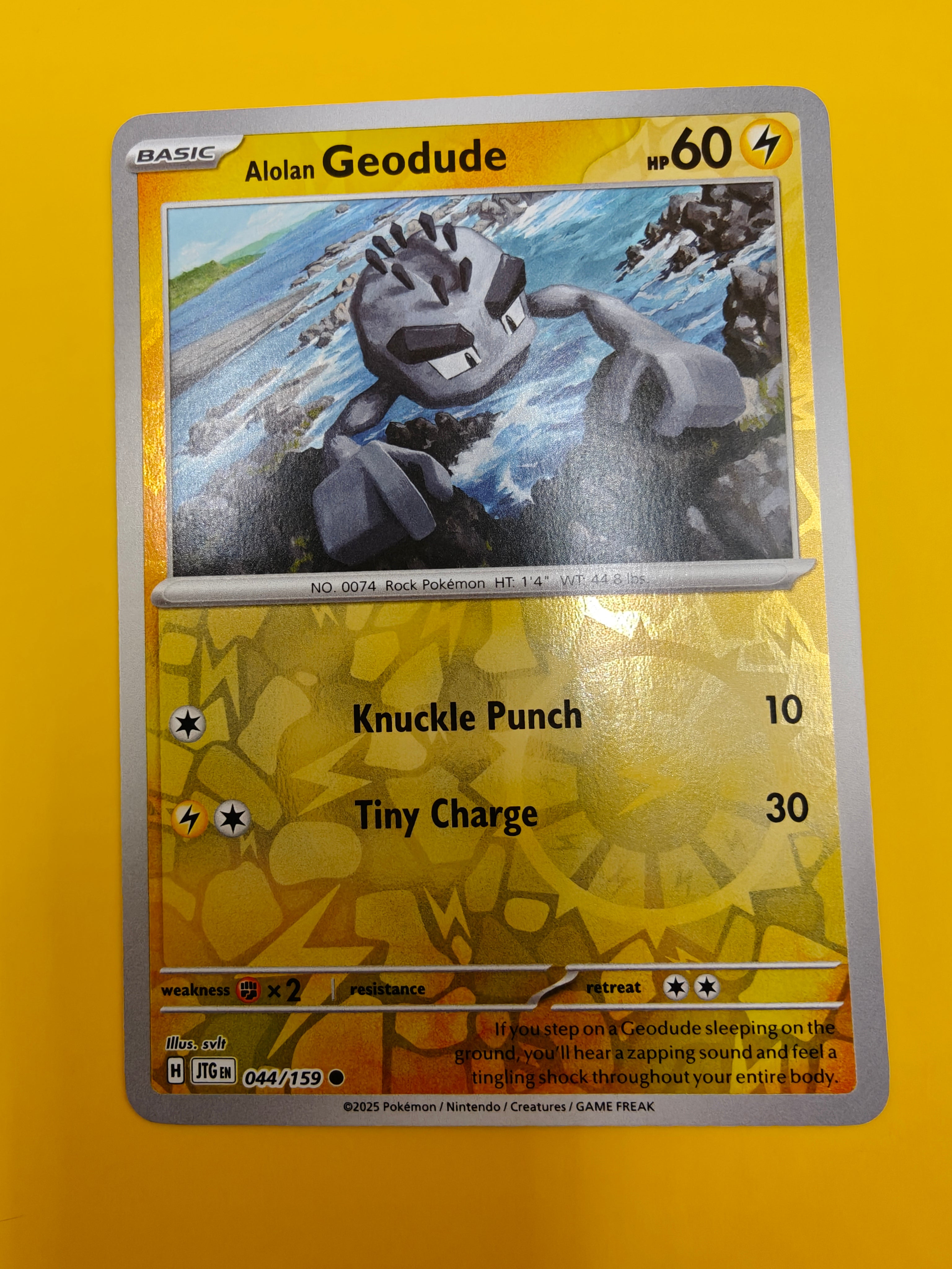 Alolan Geodude Reverse Holo - Journey Together