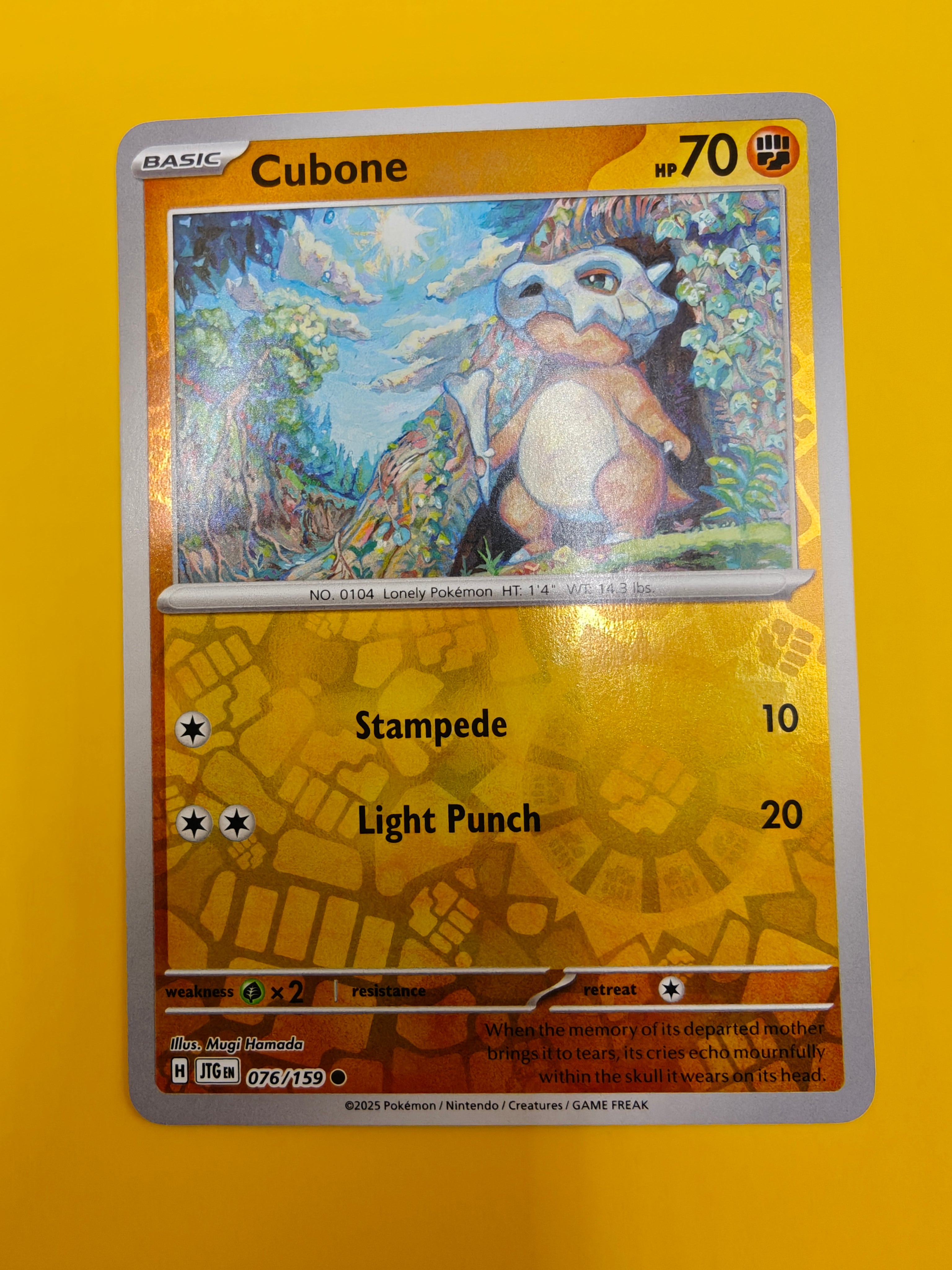 Cubone Reverse Holo - Journey Together