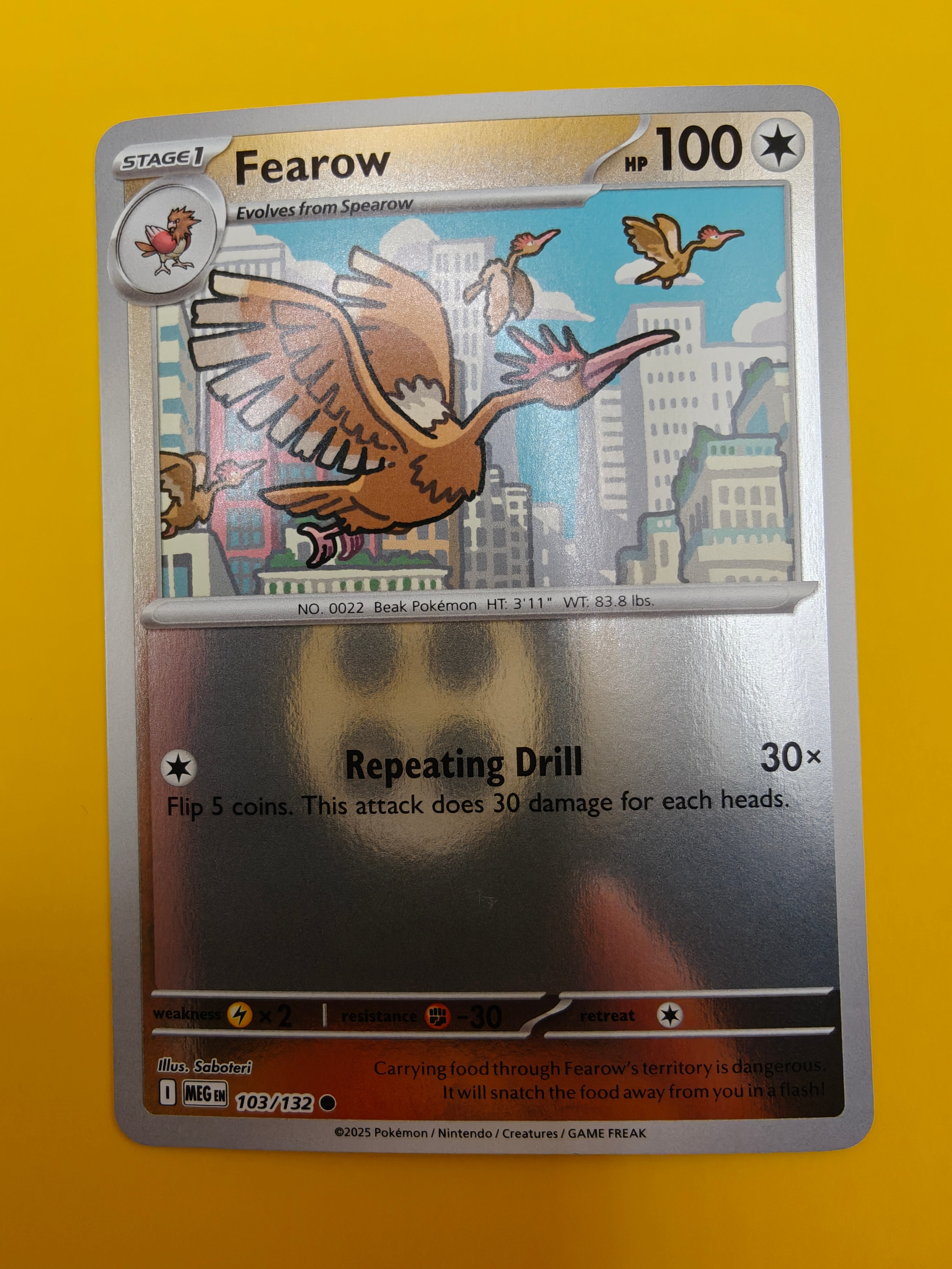 Fearow Reverse Holo - Mega Evolution Base Set