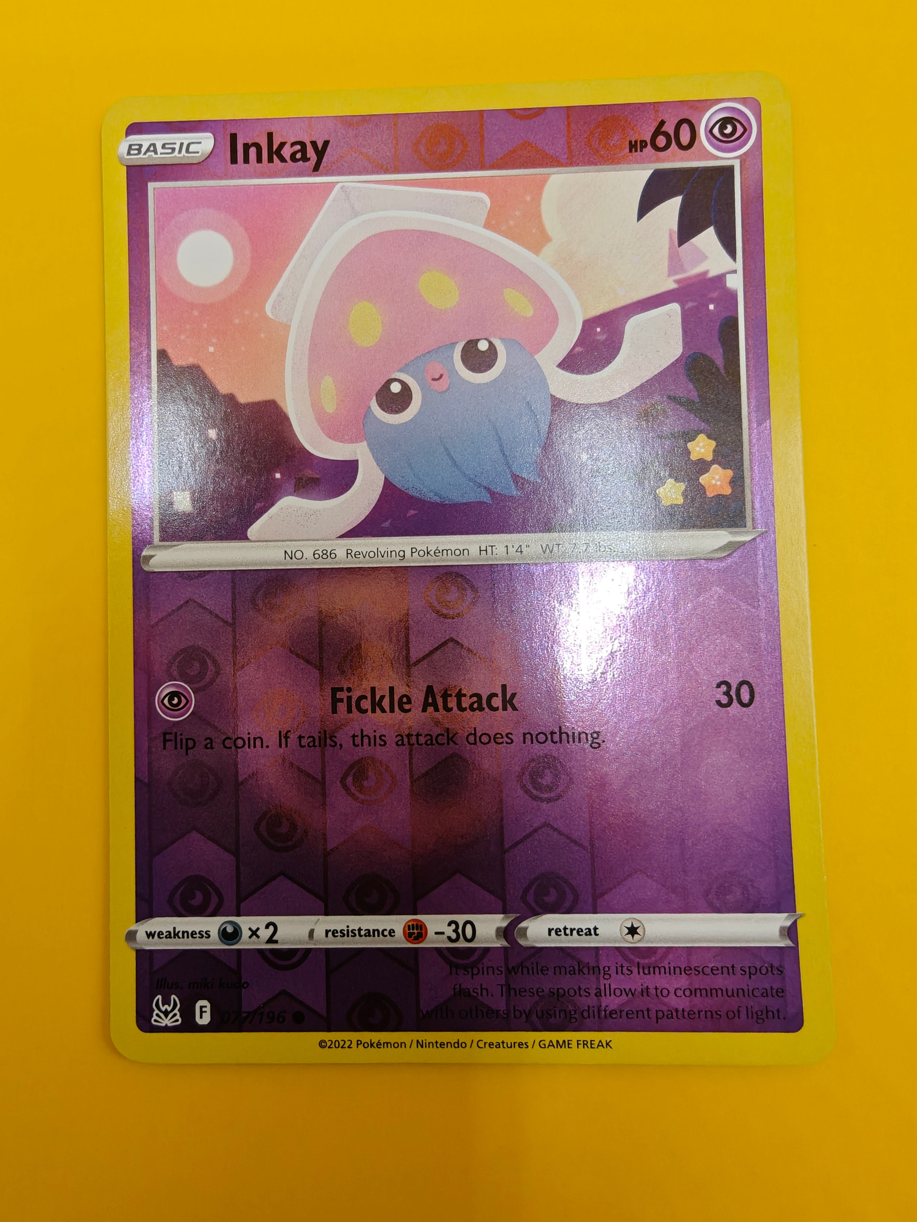 Inkay Reverse Holo - Lost Origin