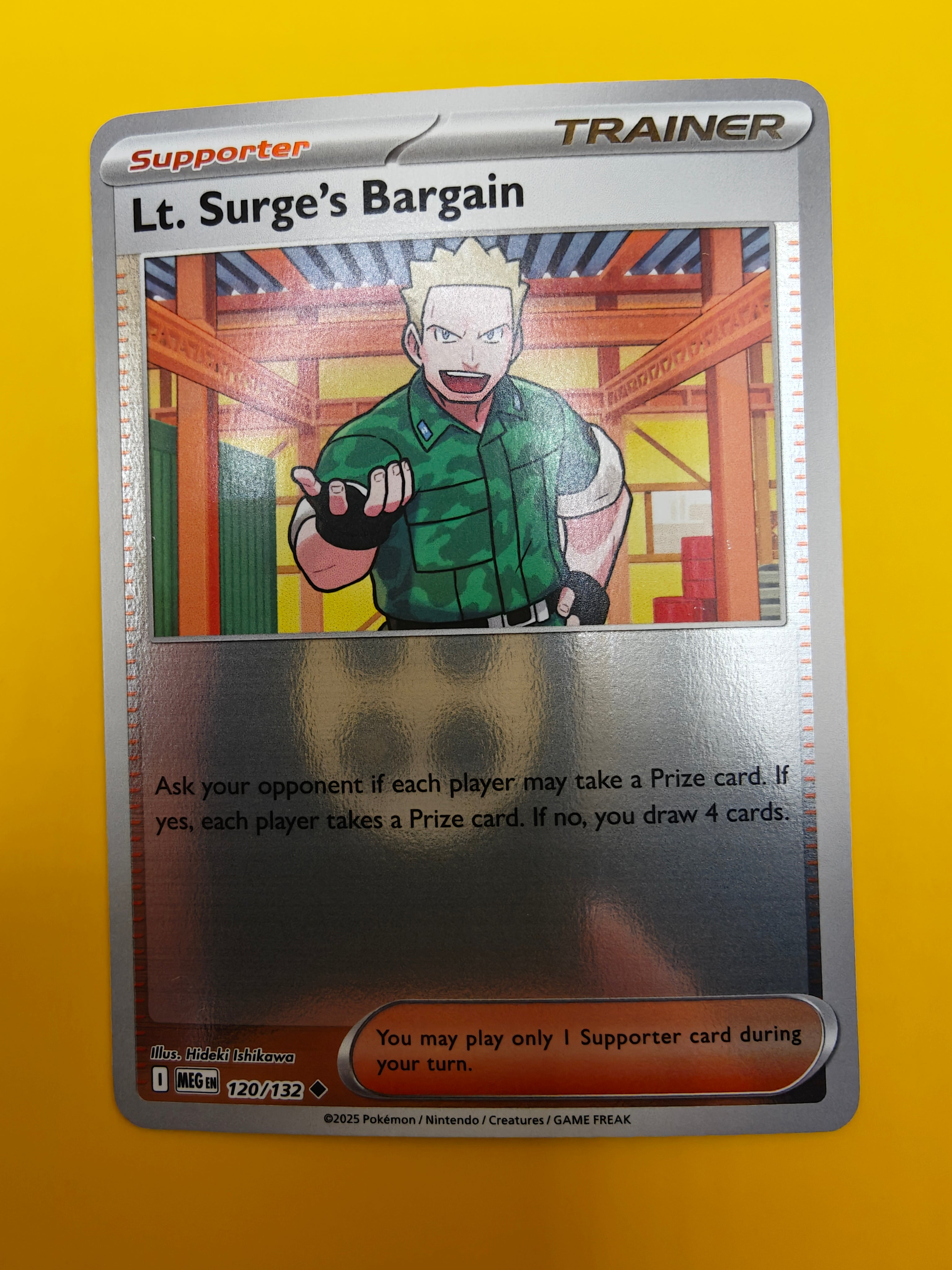 Lt. Surge's Bargain Reverse Holo - Mega Evolution Base Set