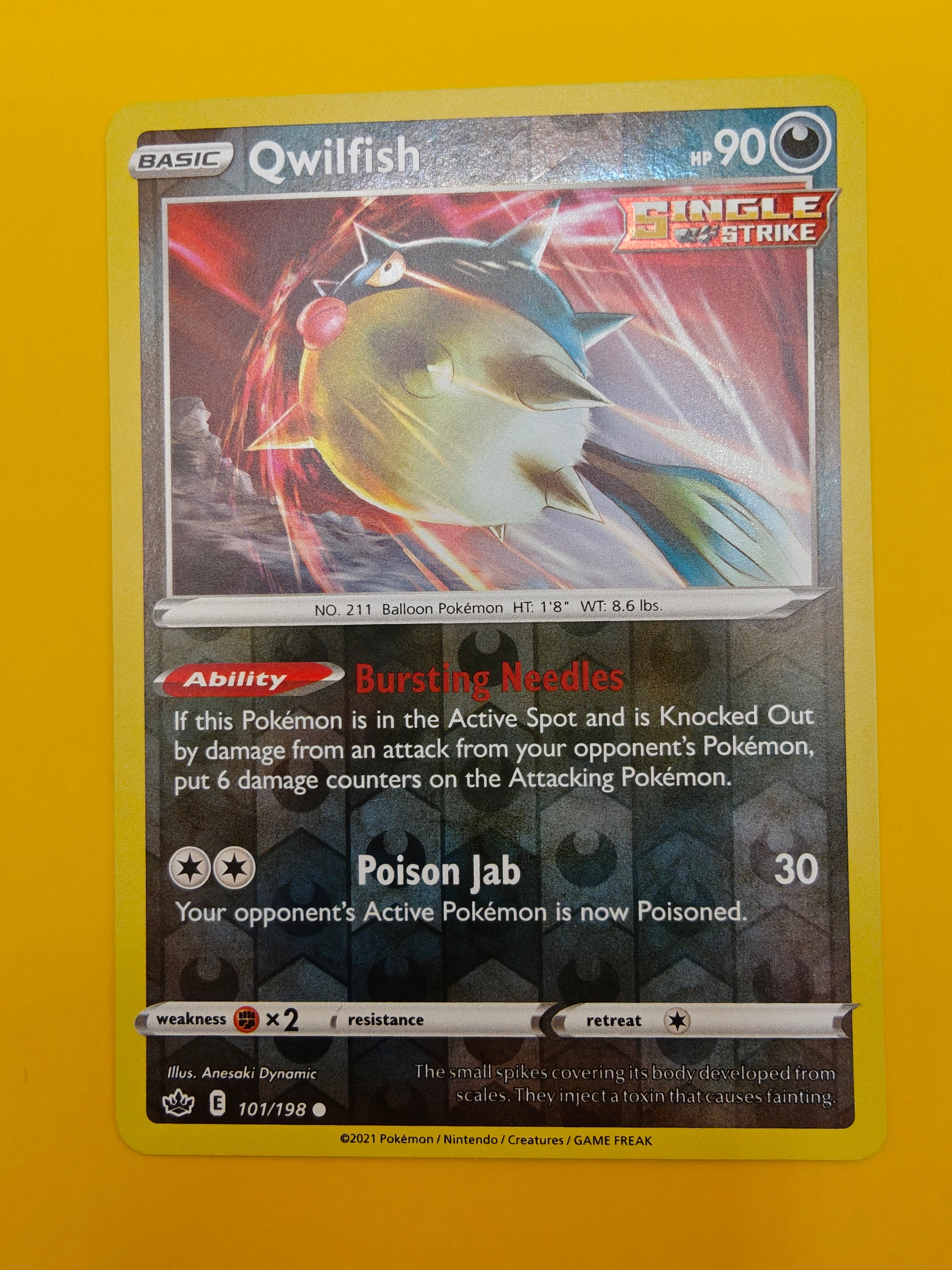 Qwilfish Reverse Holo - Chilling Reign