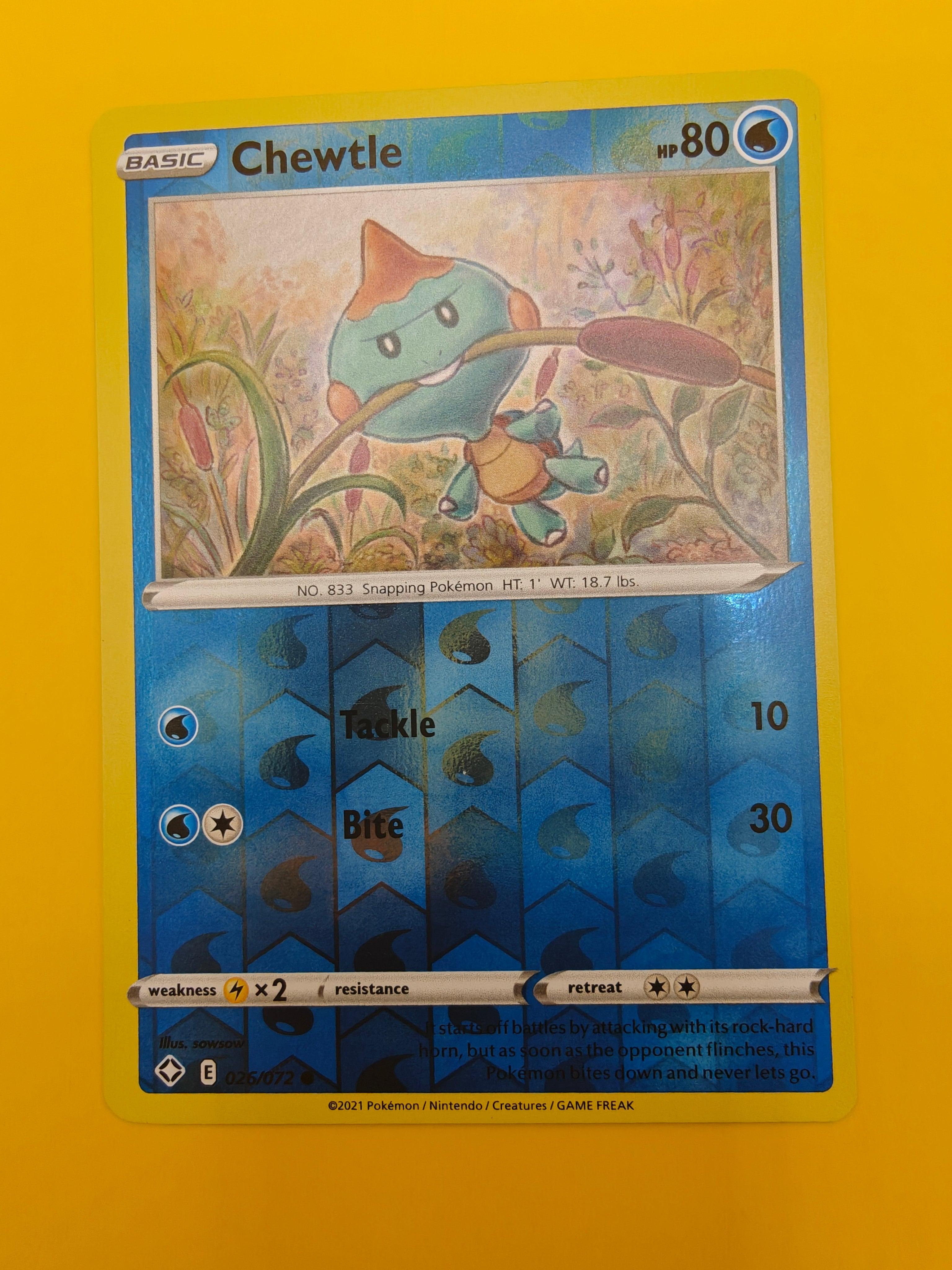 Chewtle Reverse Holo - Shining Fates