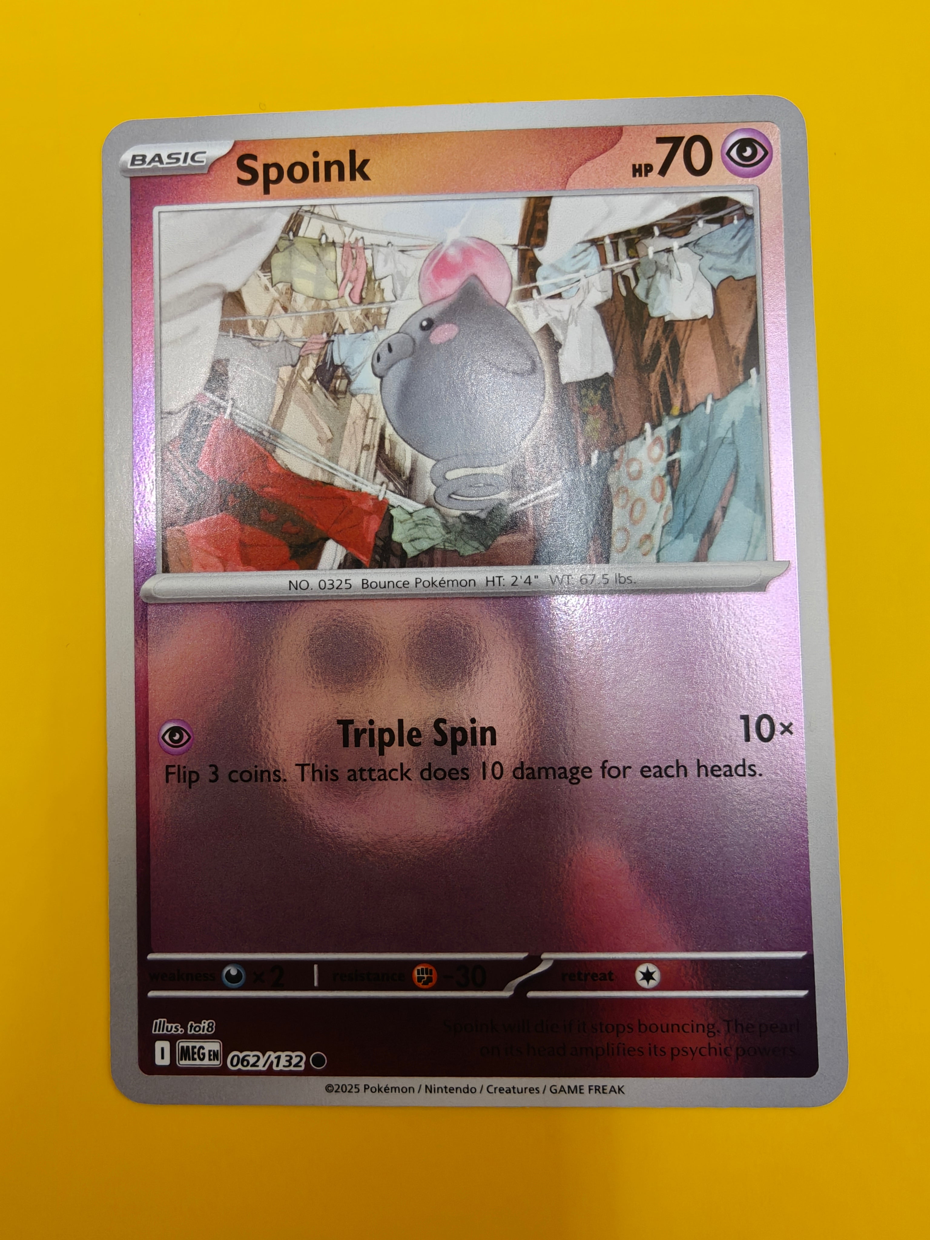 Spoink Reverse Holo - Mega Evolution Base Set