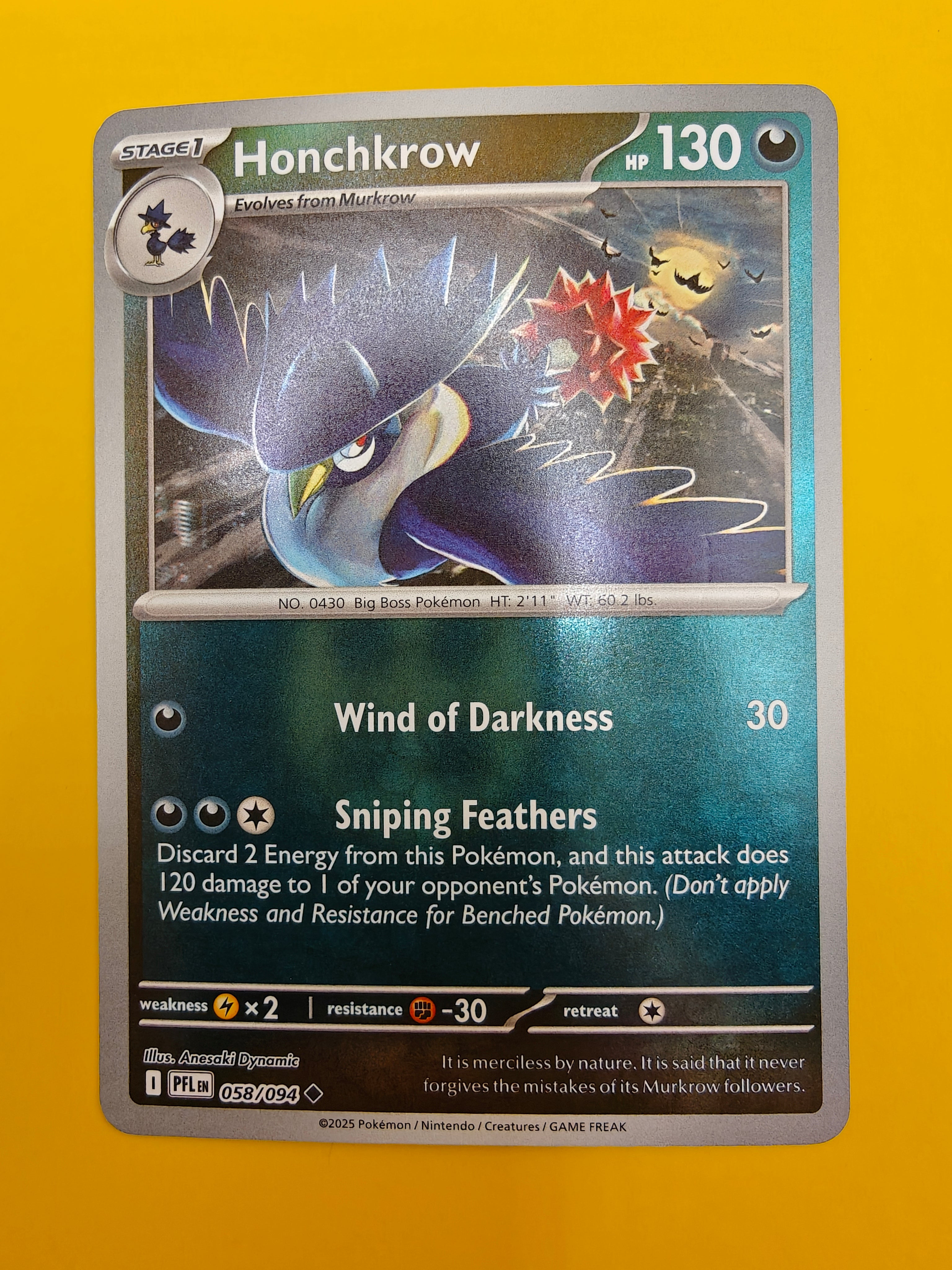 Honchkrow Reverse Holo - Phantasmal Flames